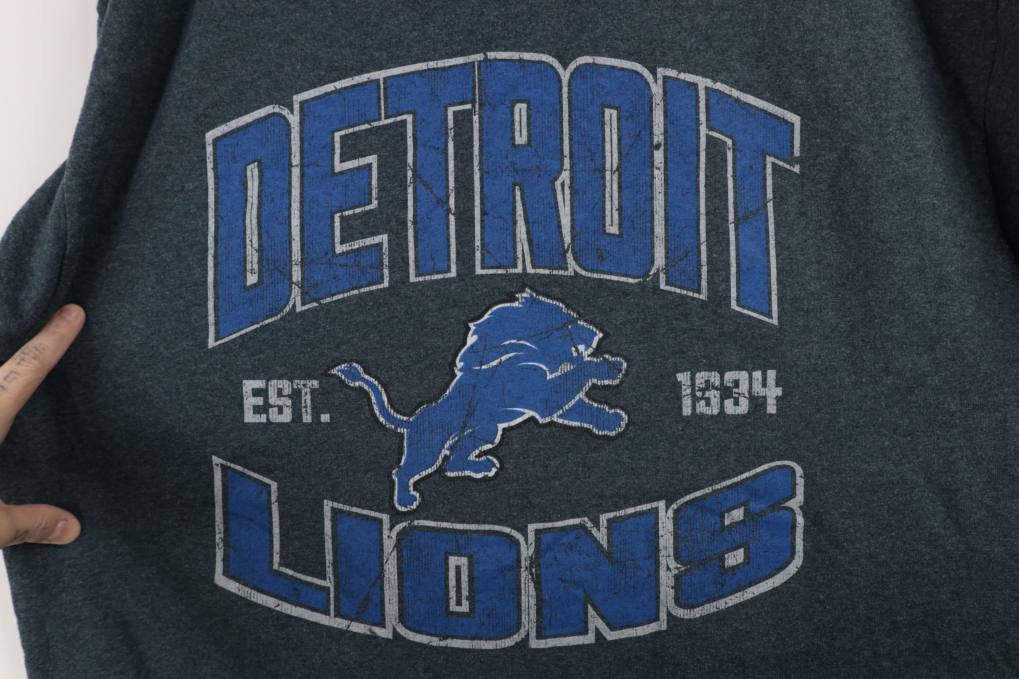 Vintage Vintage Y2K NFL Detroit Lions Football T-Shirt Gray Size US XL / EU 56 / 4 - 4 Thumbnail