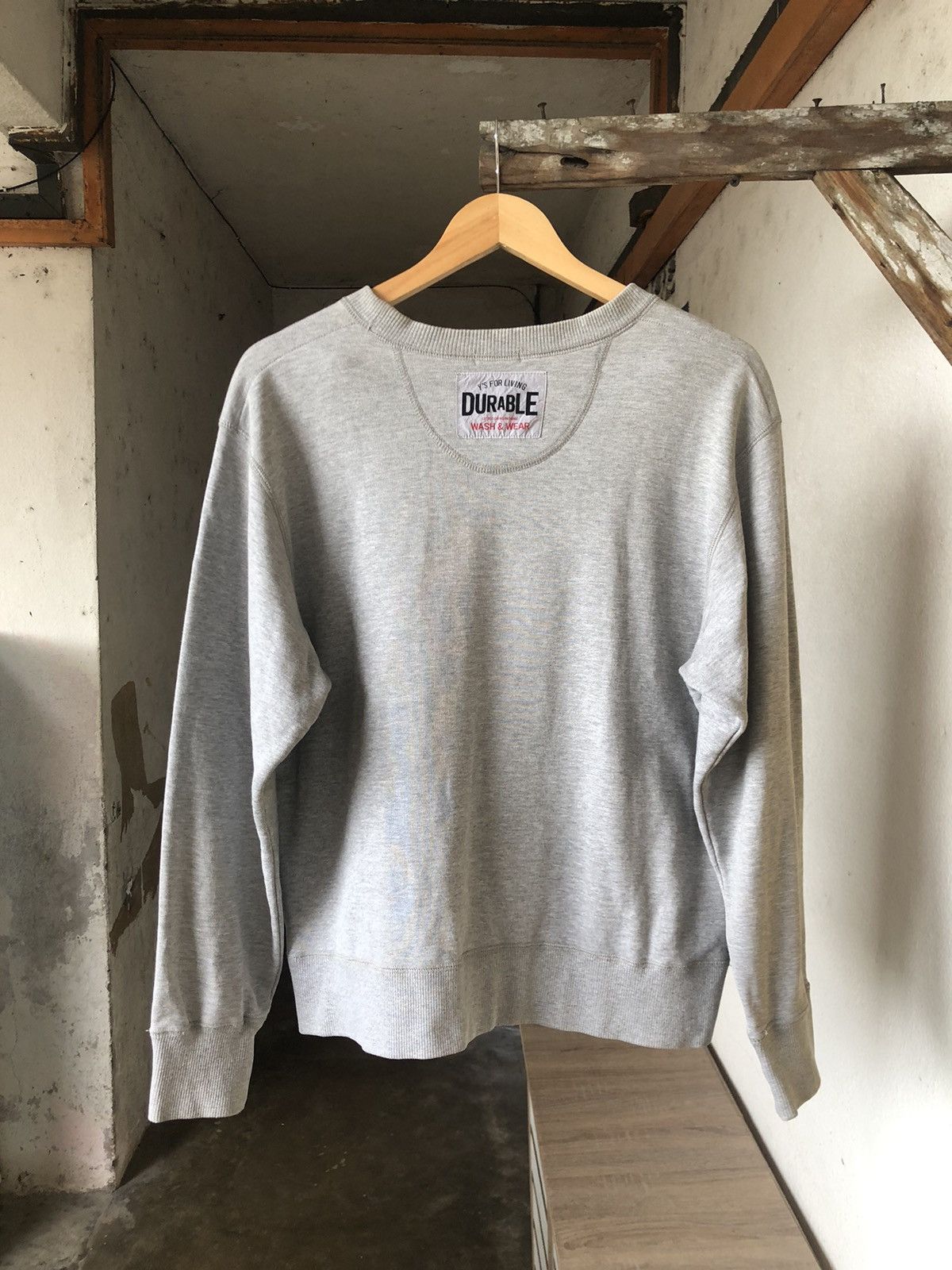 image of Yohji Yamamoto x YS Vintage Ys For Living Durable Minimalist Sweatshirt in Grey, Men's (Size Small)