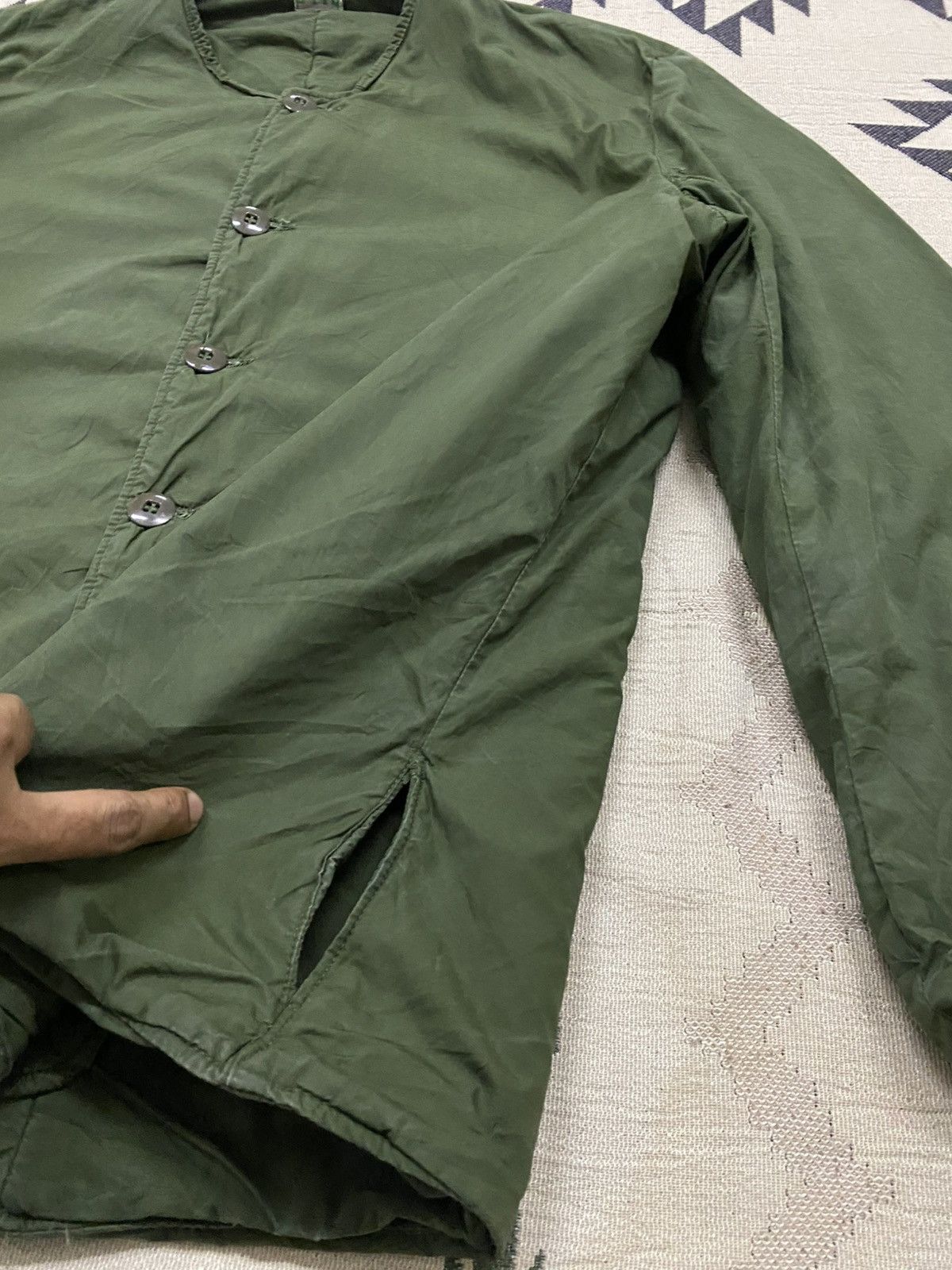 Other 60s SWEDISH ARMY M59 QUILTED MILITARY JACKET GREEN C148 Size US M / EU 48-50 / 2 - 7 Thumbnail