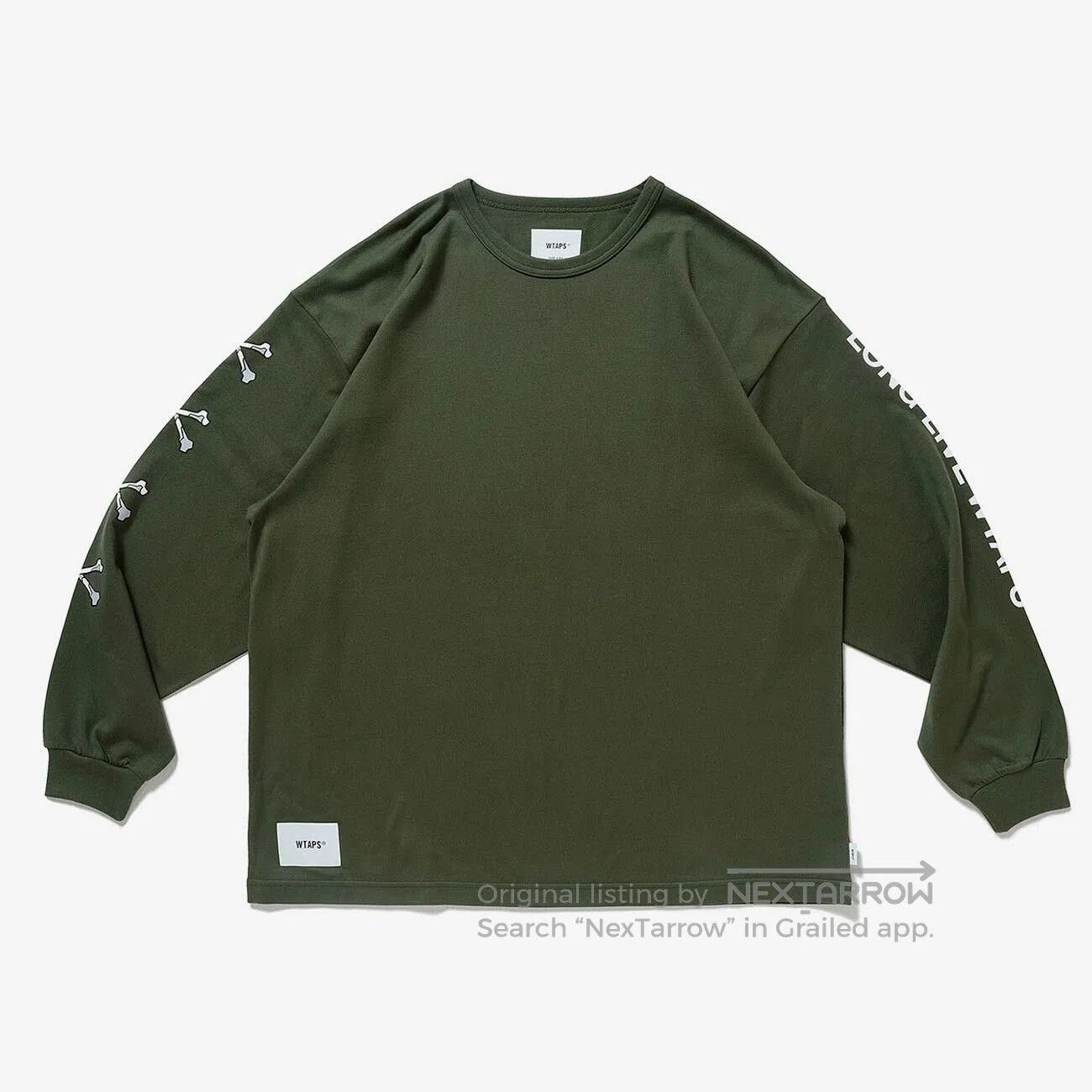 Wtaps WTAPS Long Sleeve T-Shirt in Green. Size US XL / EU 56 / 4 - 1 Thumbnail