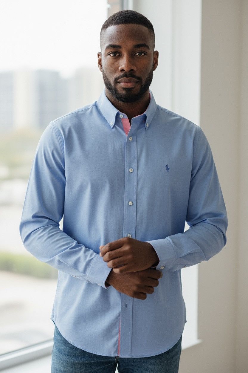Tommy Hilfiger Tommy Hilfiger 80's 2 Ply Fabric Blue Pink Button Down Size US M / EU 48-50 / 2 - 2 Thumbnail