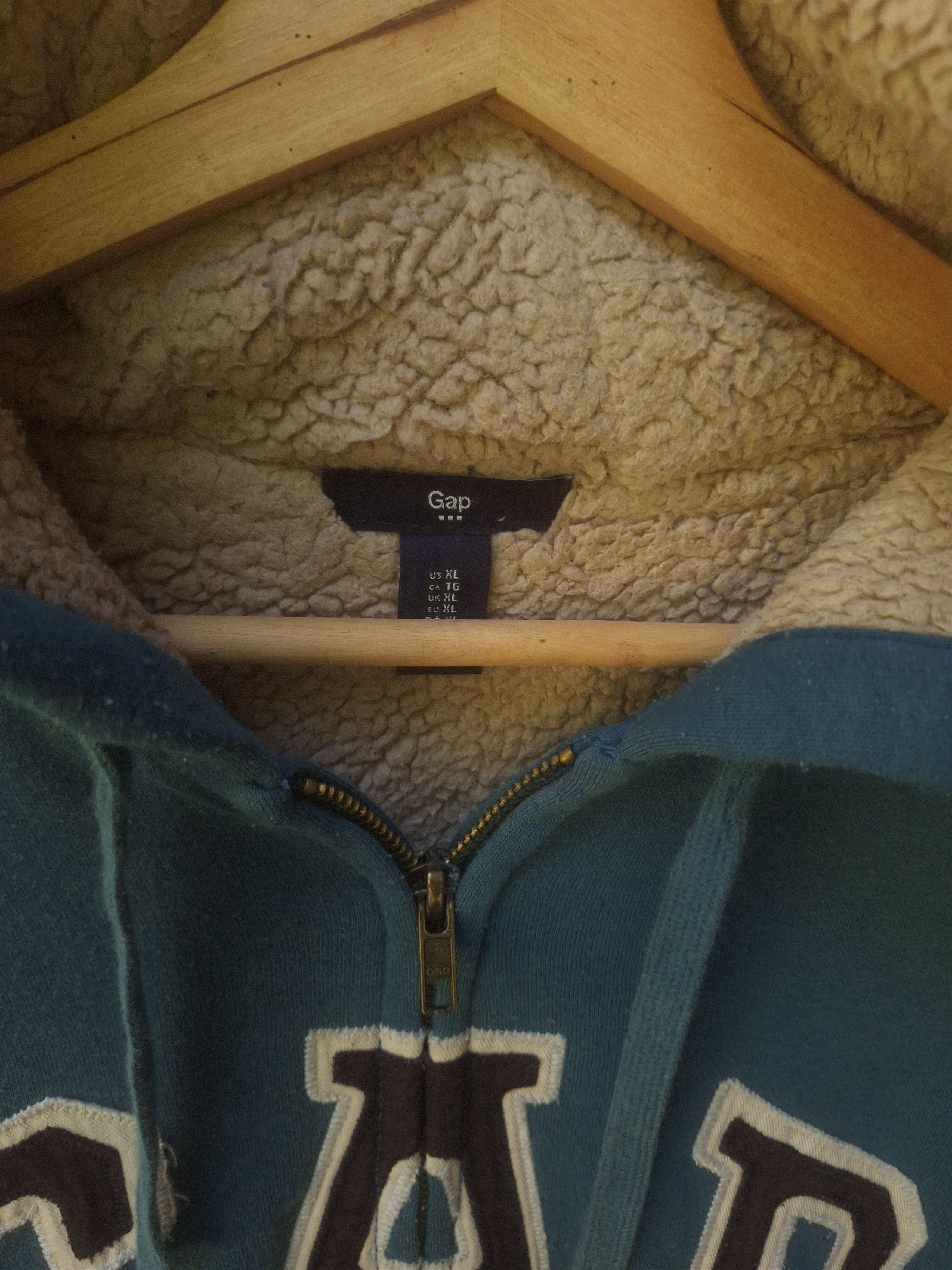 Gap × Vintage Gap Fleece Hoodie Full Zipper sweatshirt Size US XL / EU 56 / 4 - 4 Thumbnail