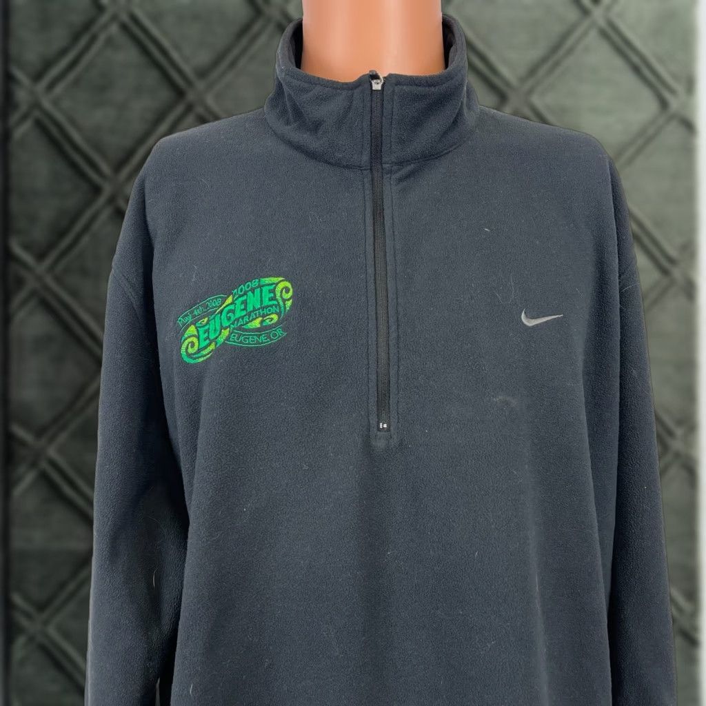 Nike Eugene Oregon Marathon Therma Fleece Jacket Mens 2XL Black 2008 Running