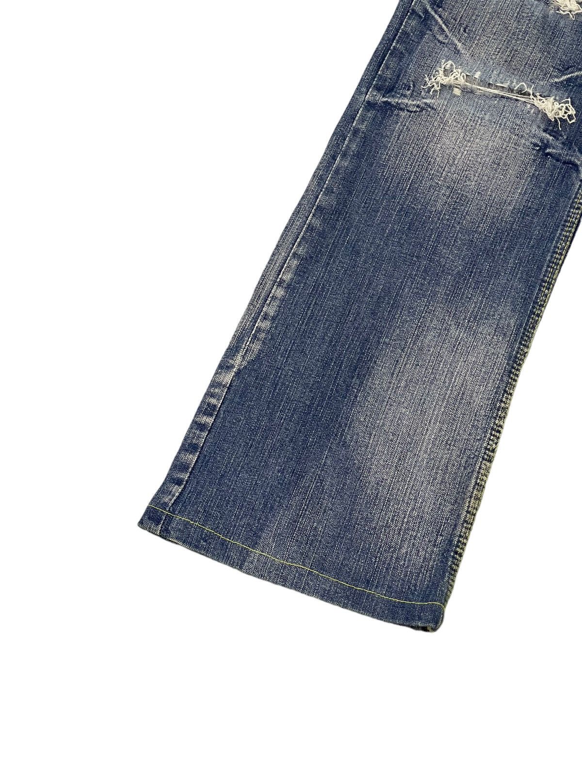 Japanese Brand Flare Jeans Nicole Club Distress Low Rise Boot Cut 7🟦1 Size US 35 - 5 Thumbnail