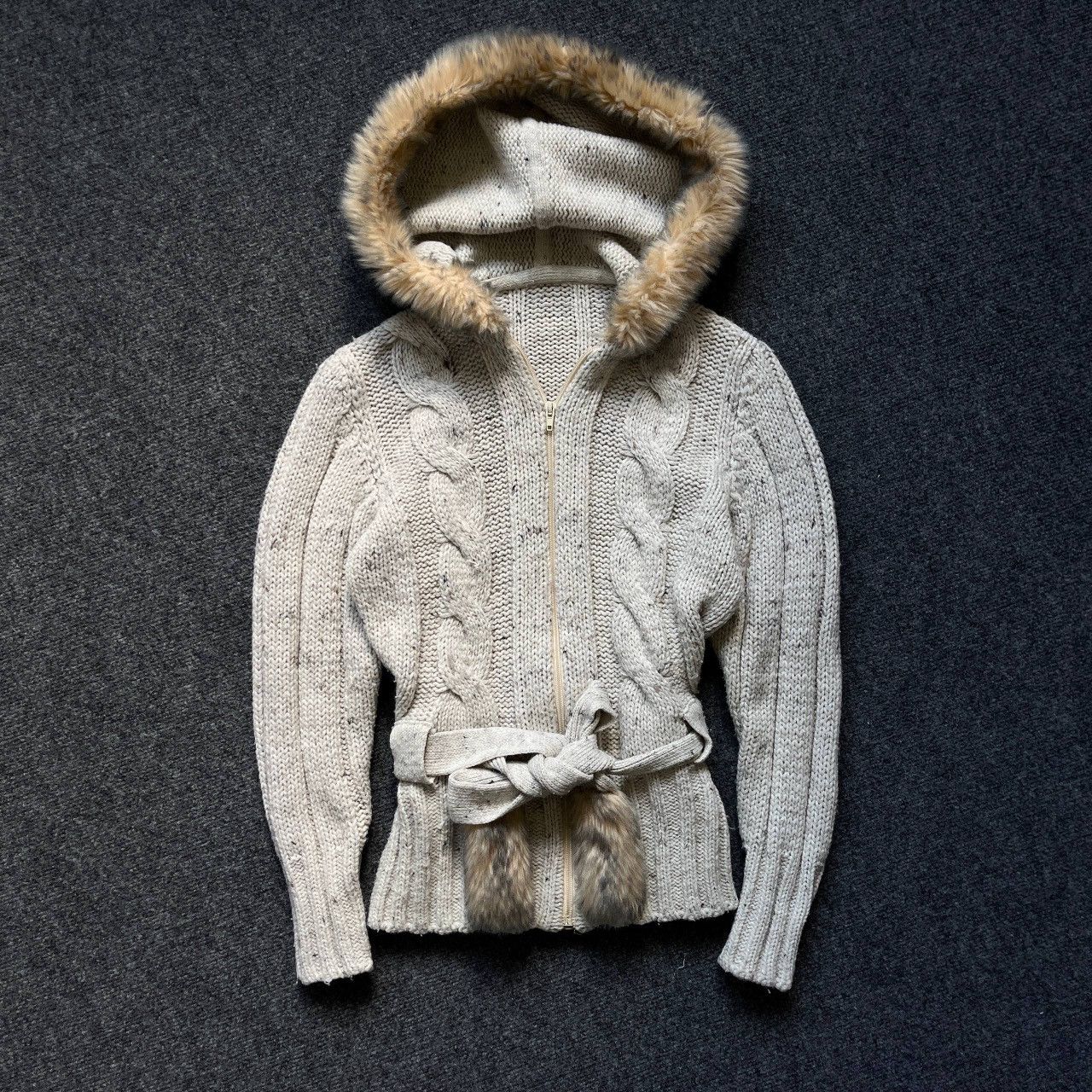 If Six Was Nine VTG Women’s Zip Hoodie With Faux Fur Size 48 Custom Hand Mad Size XL / US 12-14 / IT 48-50 - 3 Thumbnail