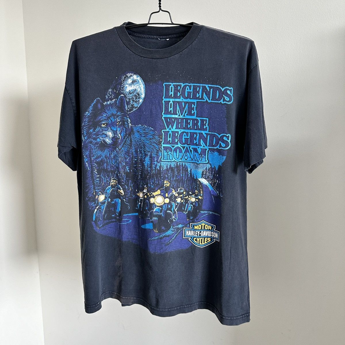Harley Davidson × Vintage Vintage Harley Davidson T-Shirt Size XL 1990s Single Stitch Size US XL / EU 56 / 4 - 3 Thumbnail