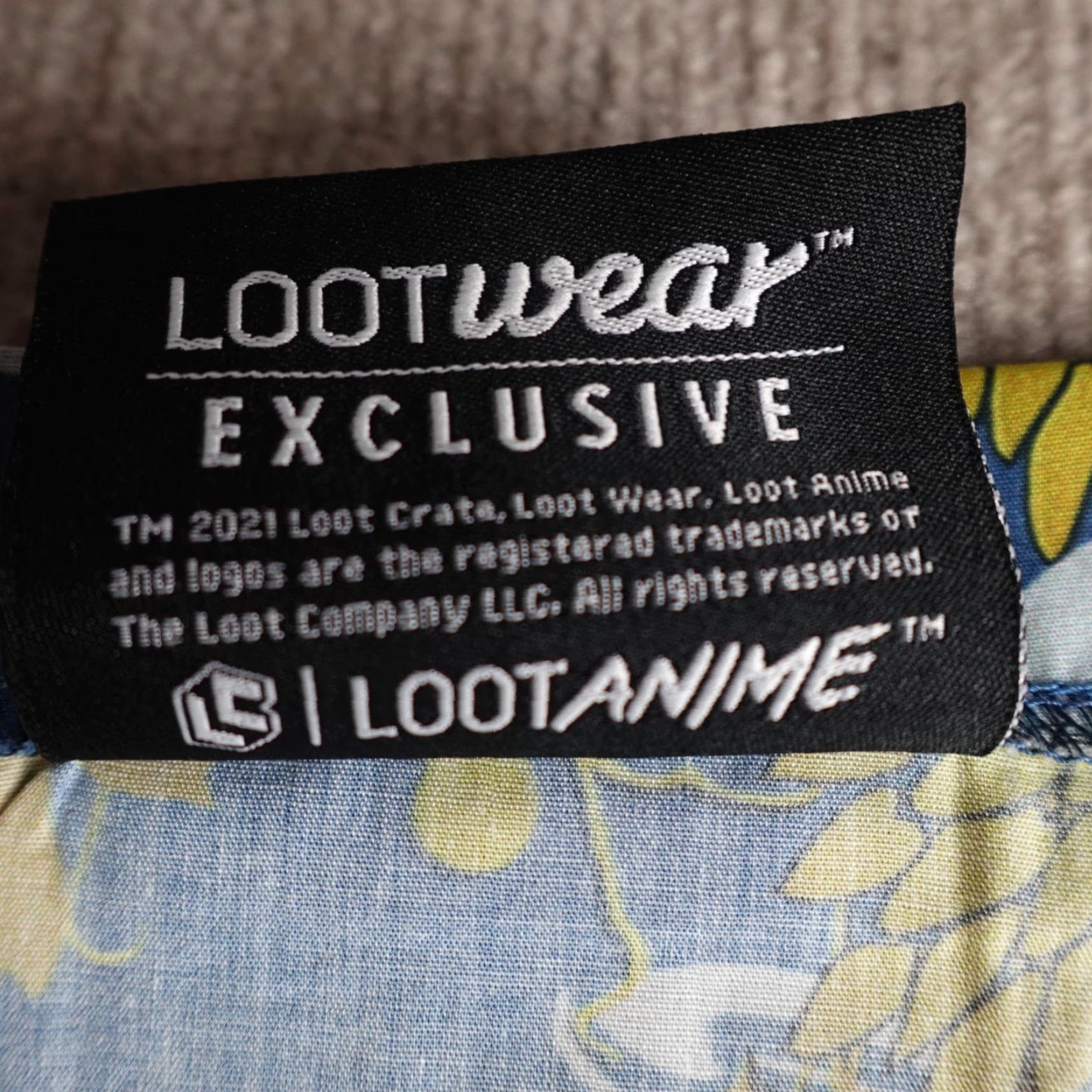 ALOHAS Loot Crate Inuyasha Shirt 3XL Button-Up Blue Cotton Mens Short Sleeve Collared Graphic Print Vintage N/A Size US XXL / EU 58 / 5 - 6 Thumbnail