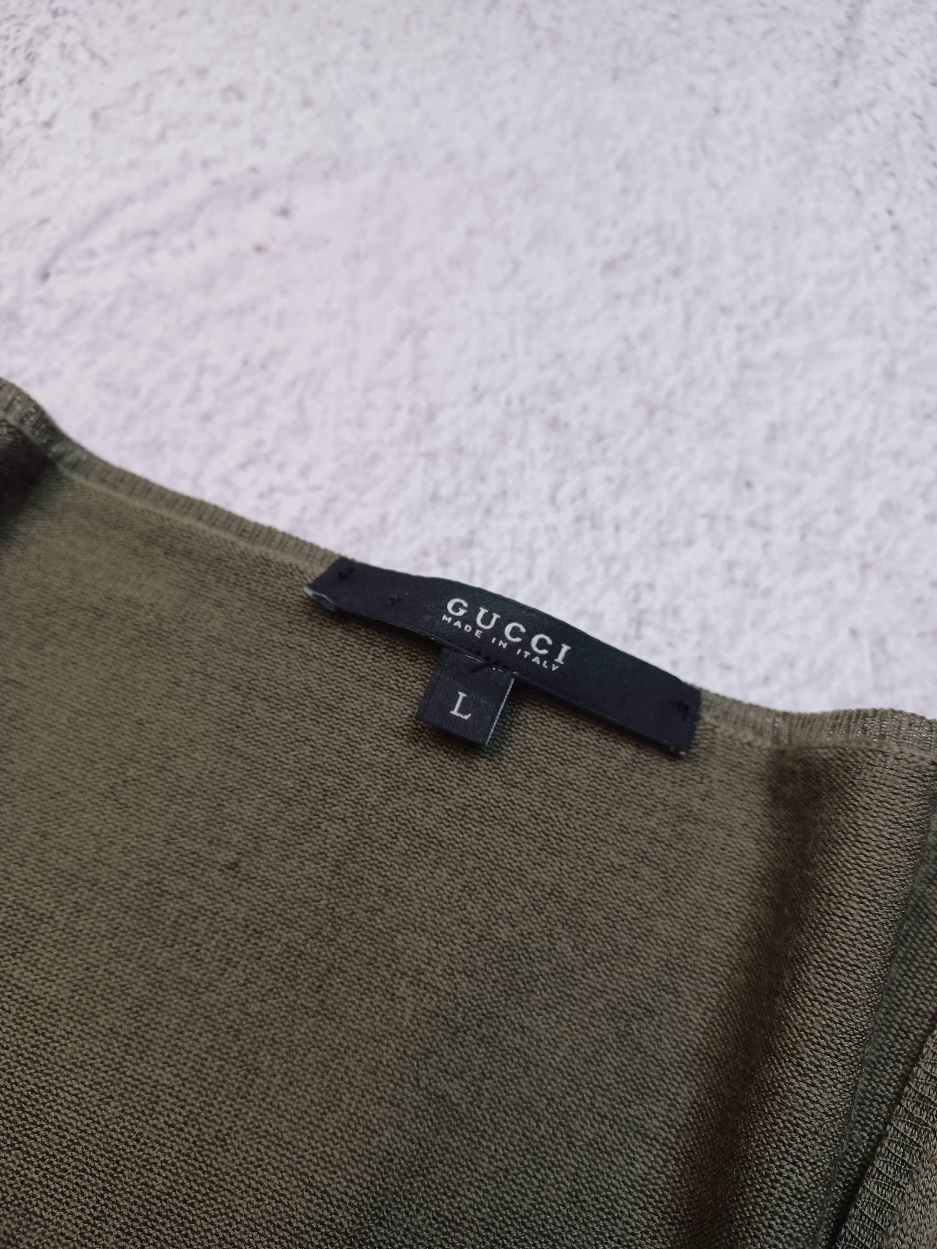 Gucci Vintage 00s Gucci Khaki Jamper Size L / US 10 / IT 46 - 7 Thumbnail