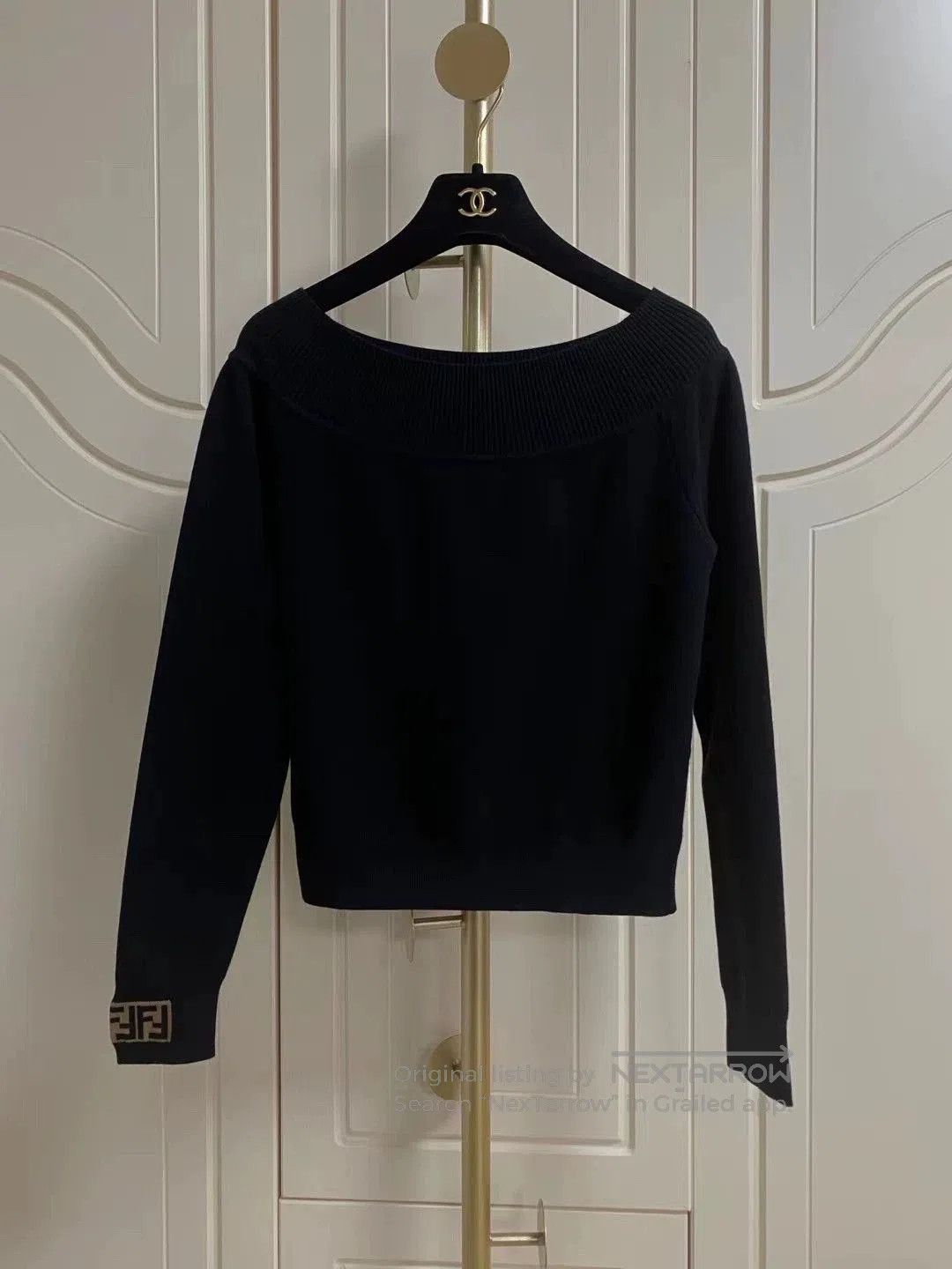 Fendi Fendi Off-the-Shoulder Knit Top. Size US L / EU 52-54 / 3 - 1 Thumbnail