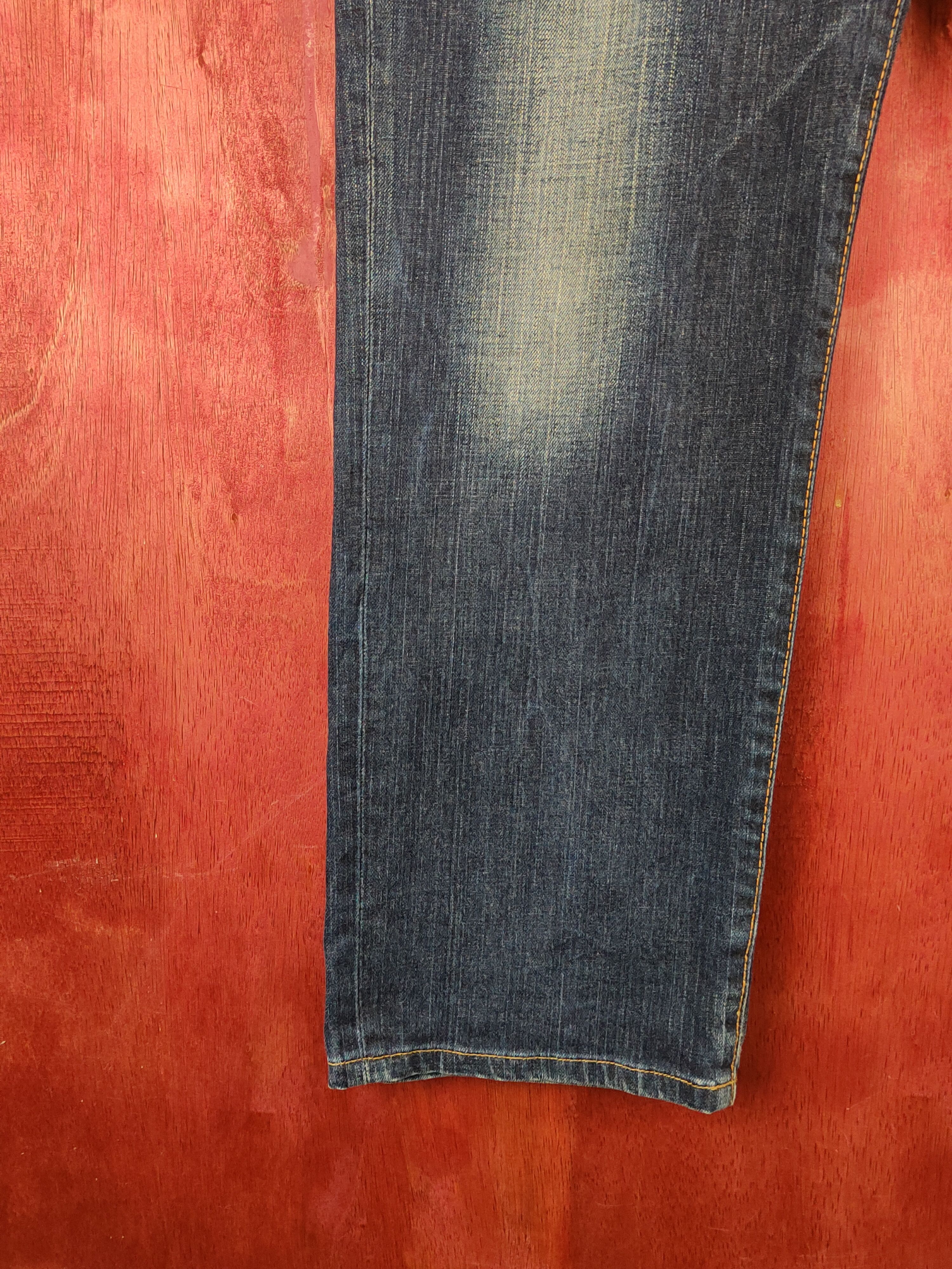 Edwin Edwin Dark Blue Distressed Ripped Jeans #S2249 Size US 37 - 4 Thumbnail
