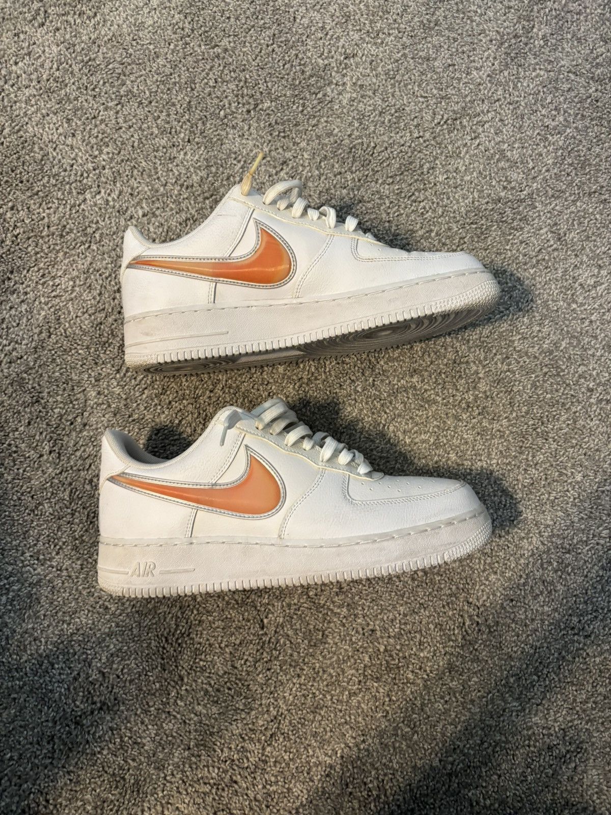 Nike nike air force 1 “metallic orange swoosh” Size US 10 / EU 43 - 2 Thumbnail