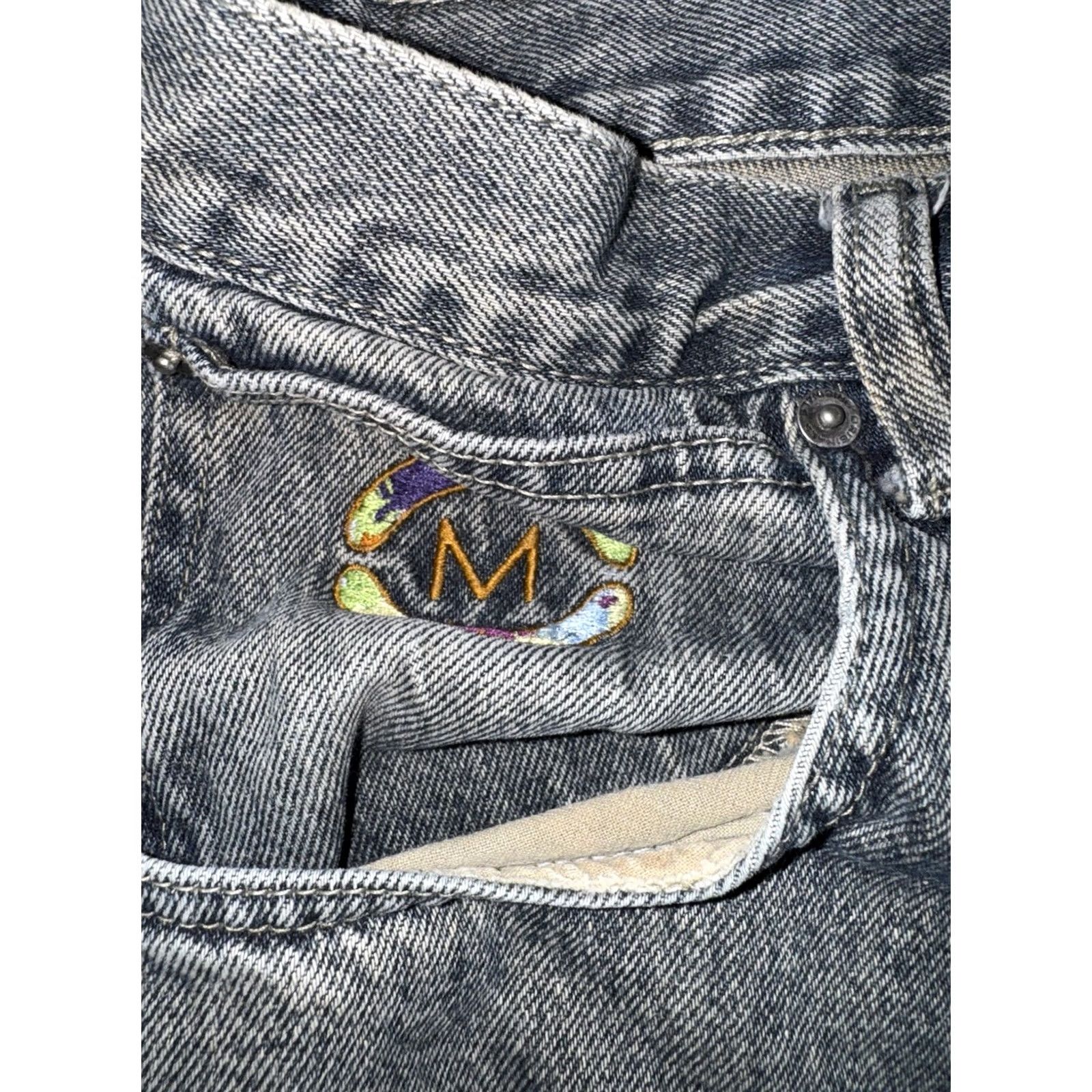 Vintage Vintage Y2K Miskeen Jeans Mens Size 32 Distressed Embroidered Size US 32 / EU 48 - 4 Thumbnail