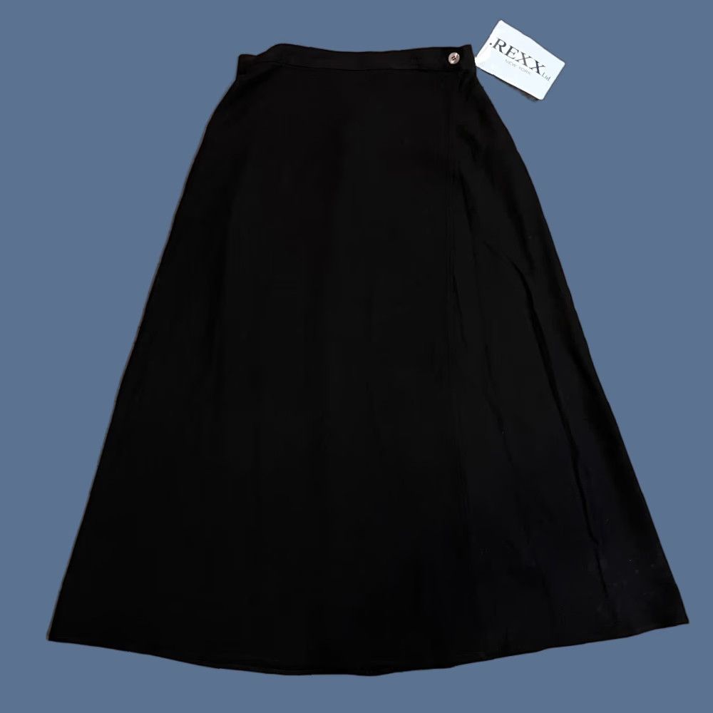 Vintage VINTAGE Rexx New York Wrap Skirt Women’s Large L Brown 90s Midi Skirt Womens Wardrobe Wrap 90s Hippie Button Wool Rayon All Seasons Size 36" / US 14 / IT 50 - 1 Thumbnail