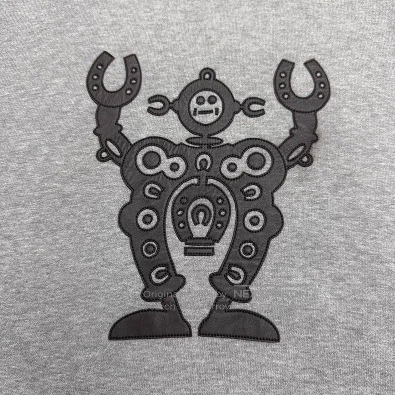 Hermes Hermes Sheepskin Robot Pattern Hoodie Size US L / EU 52-54 / 3 - 3 Thumbnail