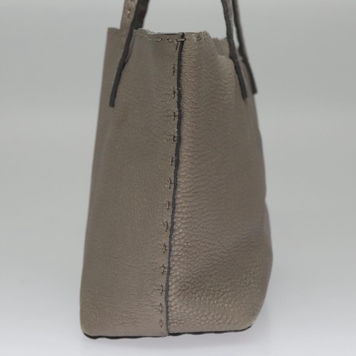 Fendi FENDI Celeria Hand Bag Leather Silver Size ONE SIZE - 5 Thumbnail