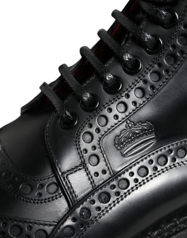 Dolce & Gabbana o1y0125 Logo Ankle Boots in Black Size US 8 / EU 41 - 4 Thumbnail