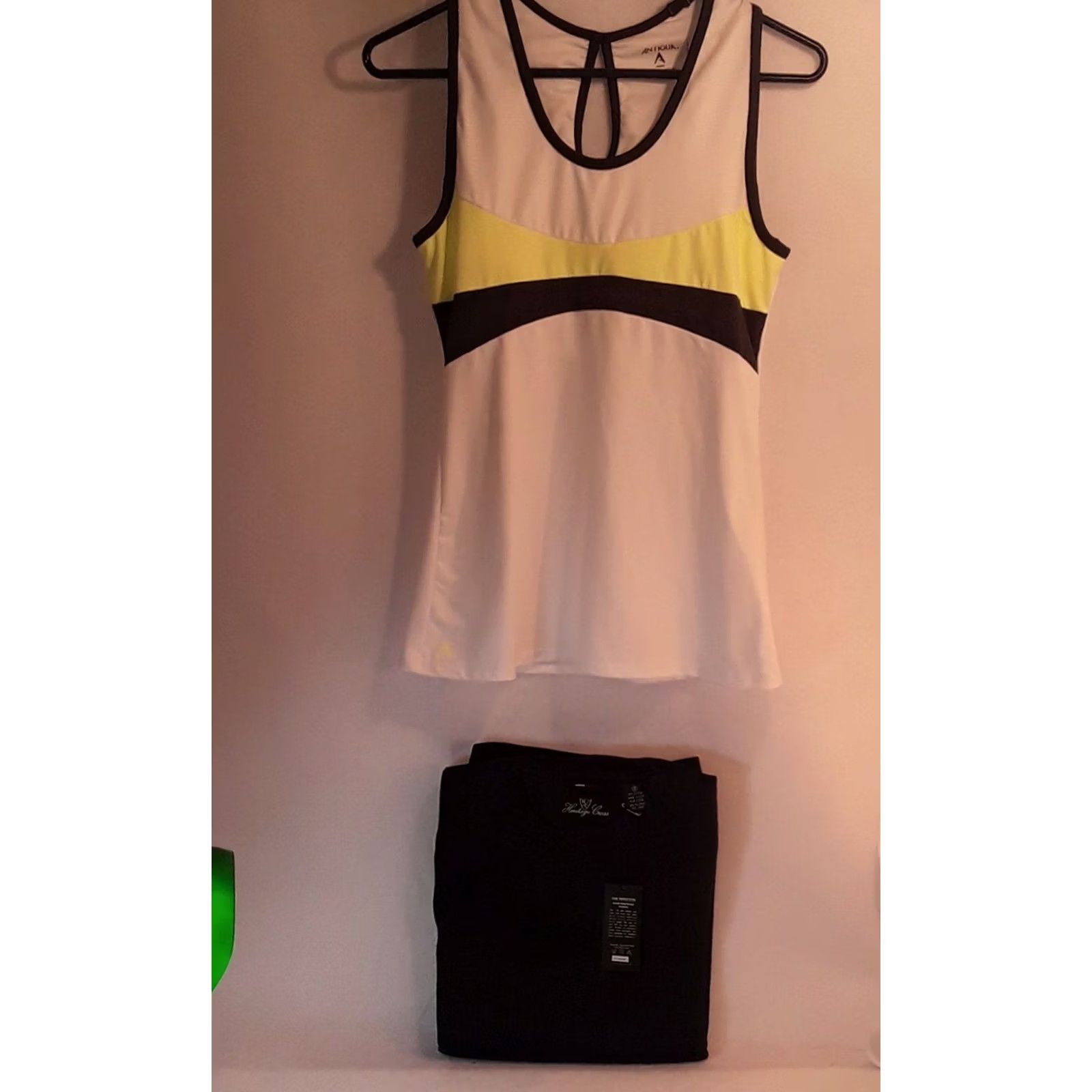 Vintage T.O.P. Tank Top S Antigua Sm. H.CROSS Sm. Ls Sweatshirt Nwt women #c25 Black/White Yellow Set Shirt Hoodie Girls Womens Size S / US 4 / IT 40 - 2 Thumbnail