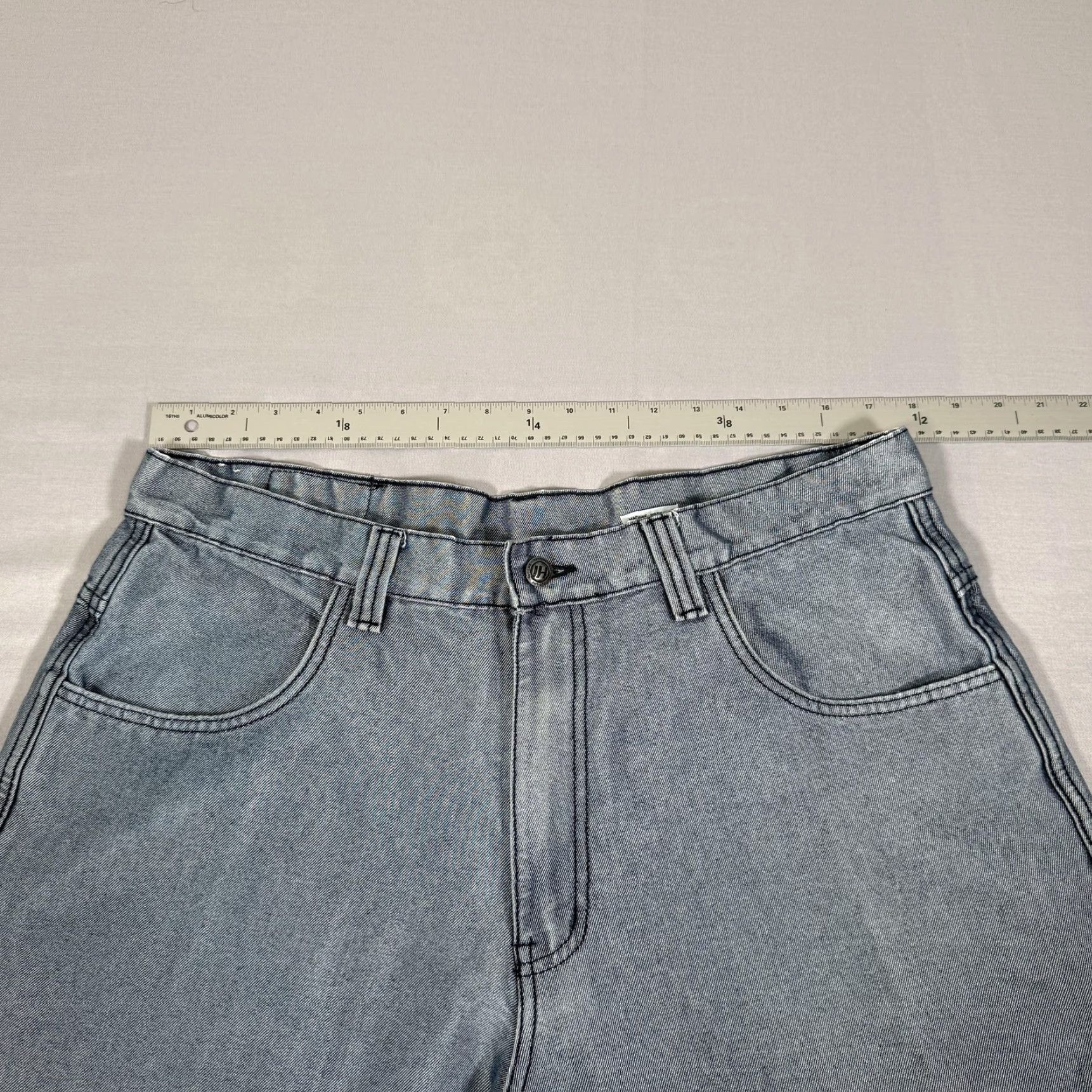 VINTAGE HI CUTLINE Baggy Jeans Mens 36x30 Denim Wide-Leg 90s Grunge Blue