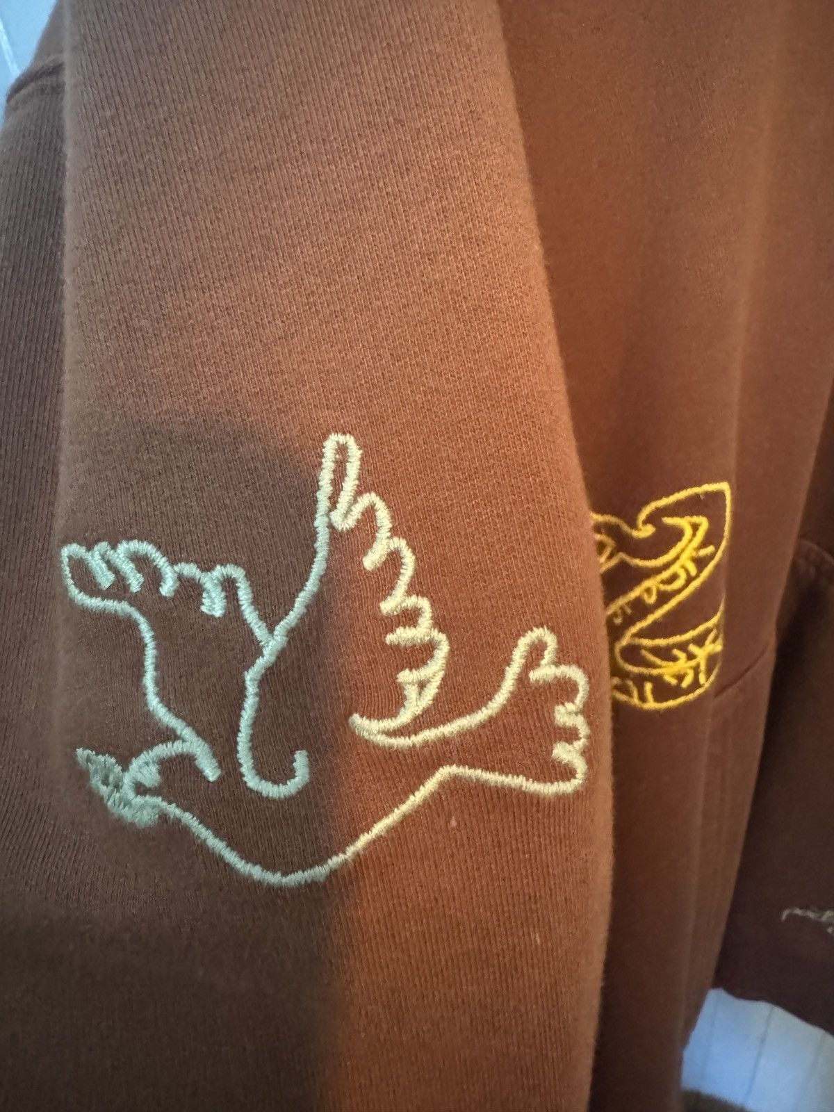 Designer Reception Embroidered Brown Hoodie Size US XL / EU 56 / 4 - 8 Thumbnail