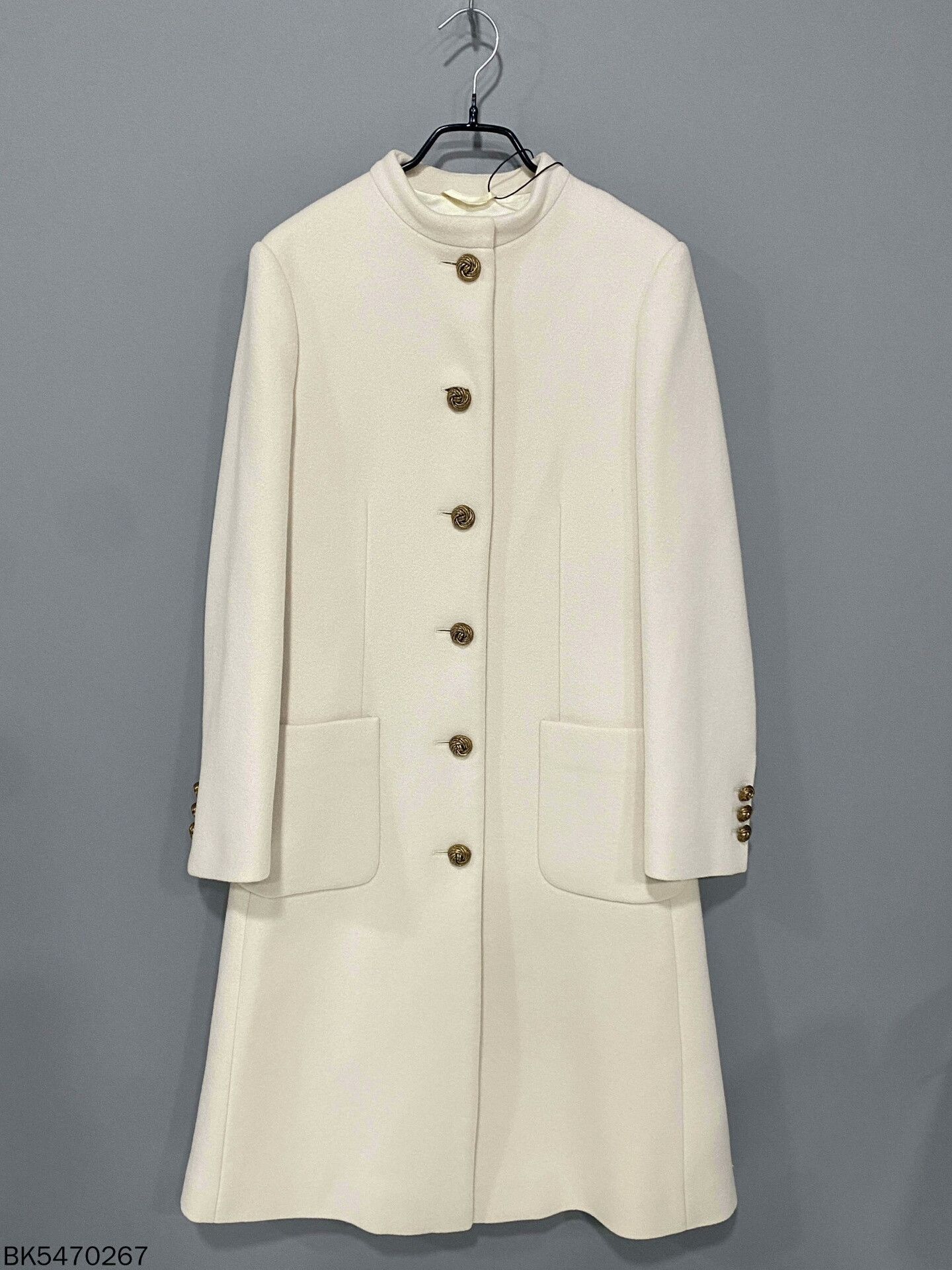Gucci Gucci Gold Button Wool Coat Size S / US 4 / IT 40 - 1 Thumbnail