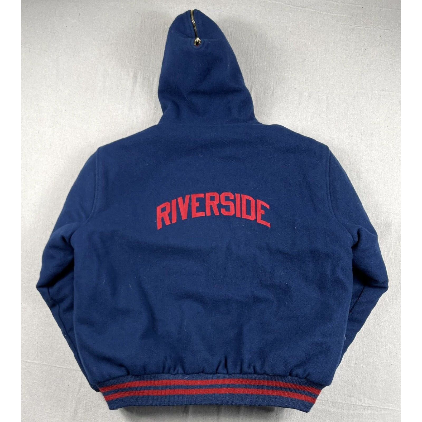 Vintage VINTAGE GAME Varsity Jacket | Jacket | Men L Blue Quilted Lined Wool Accents Band Collar 80s 90s Music School Athletic Concert Fall Spring Winter USA Size US L / EU 52-54 / 3 - 2 Thumbnail