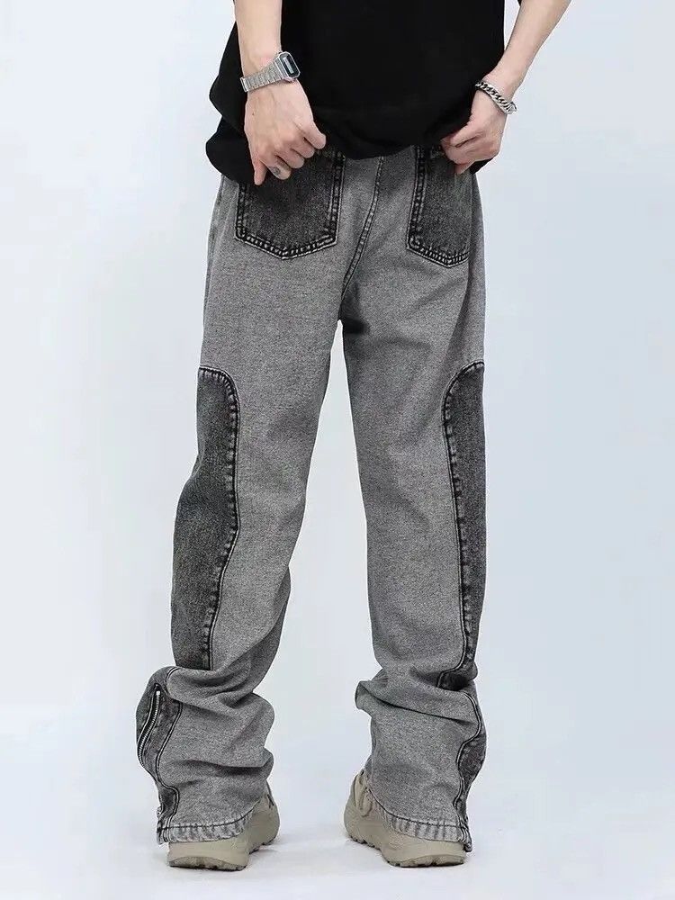 Denime × Vintage Kanye Y2K Streetwear Washed Baggy Stacked Jeans Pants Size US 28 / EU 44 - 2 Thumbnail