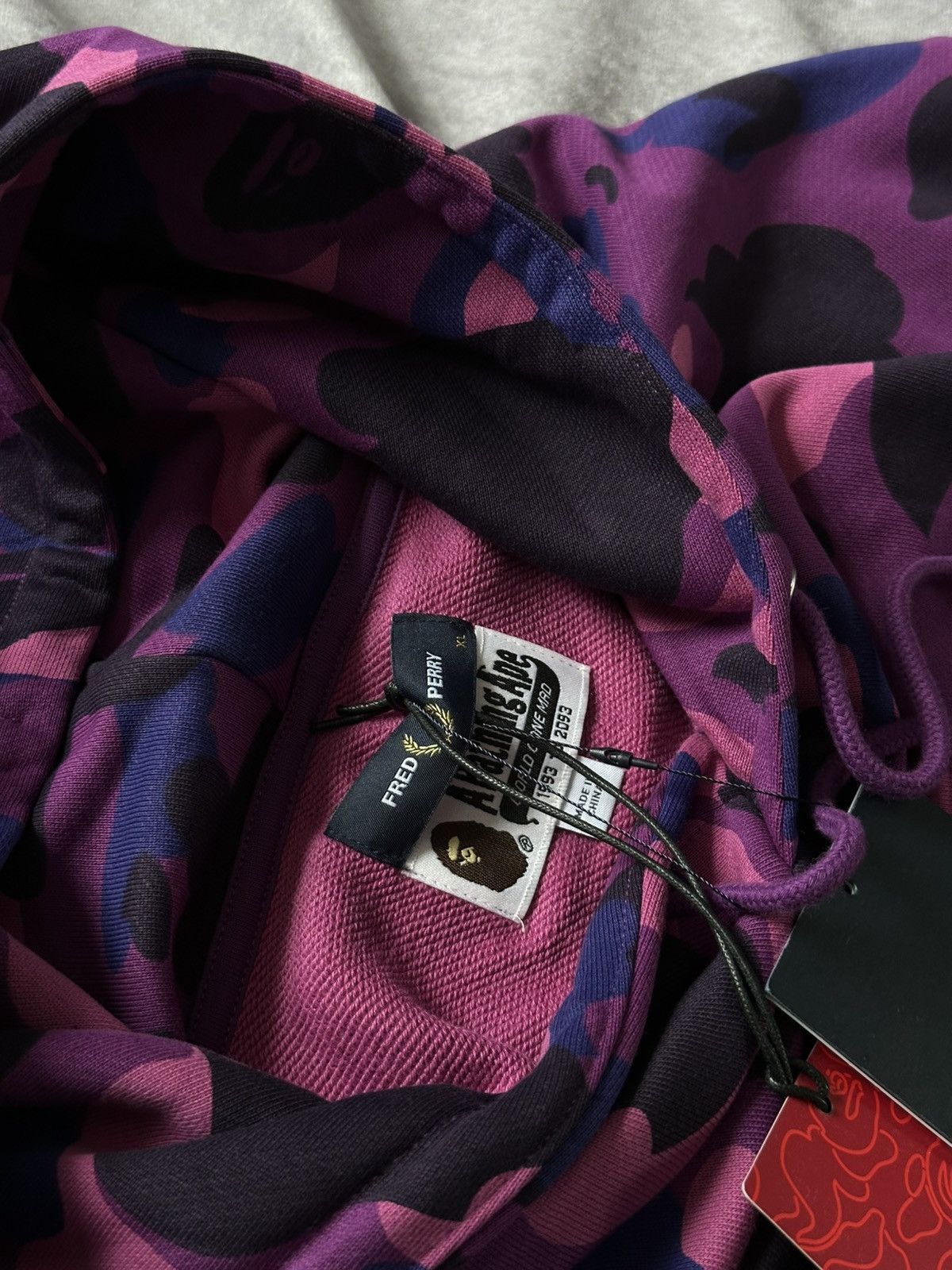 Bape × Fred Perry Bape x Fred Perry Color Camo Pullover Hoodie Size US XL / EU 56 / 4 - 5 Thumbnail