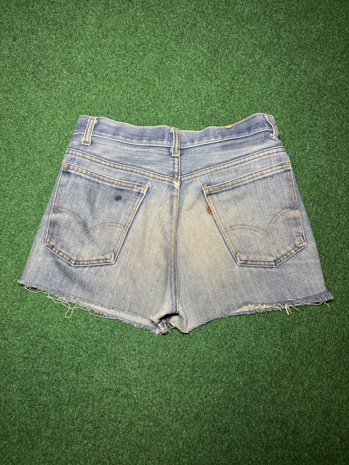 Levi's Vintage Clothing Vtg 70s Levi’s Orange Tab 32 4” Jorts Cutoff Denim Shorts Size 32" / US 10 / IT 46 - 1 Thumbnail