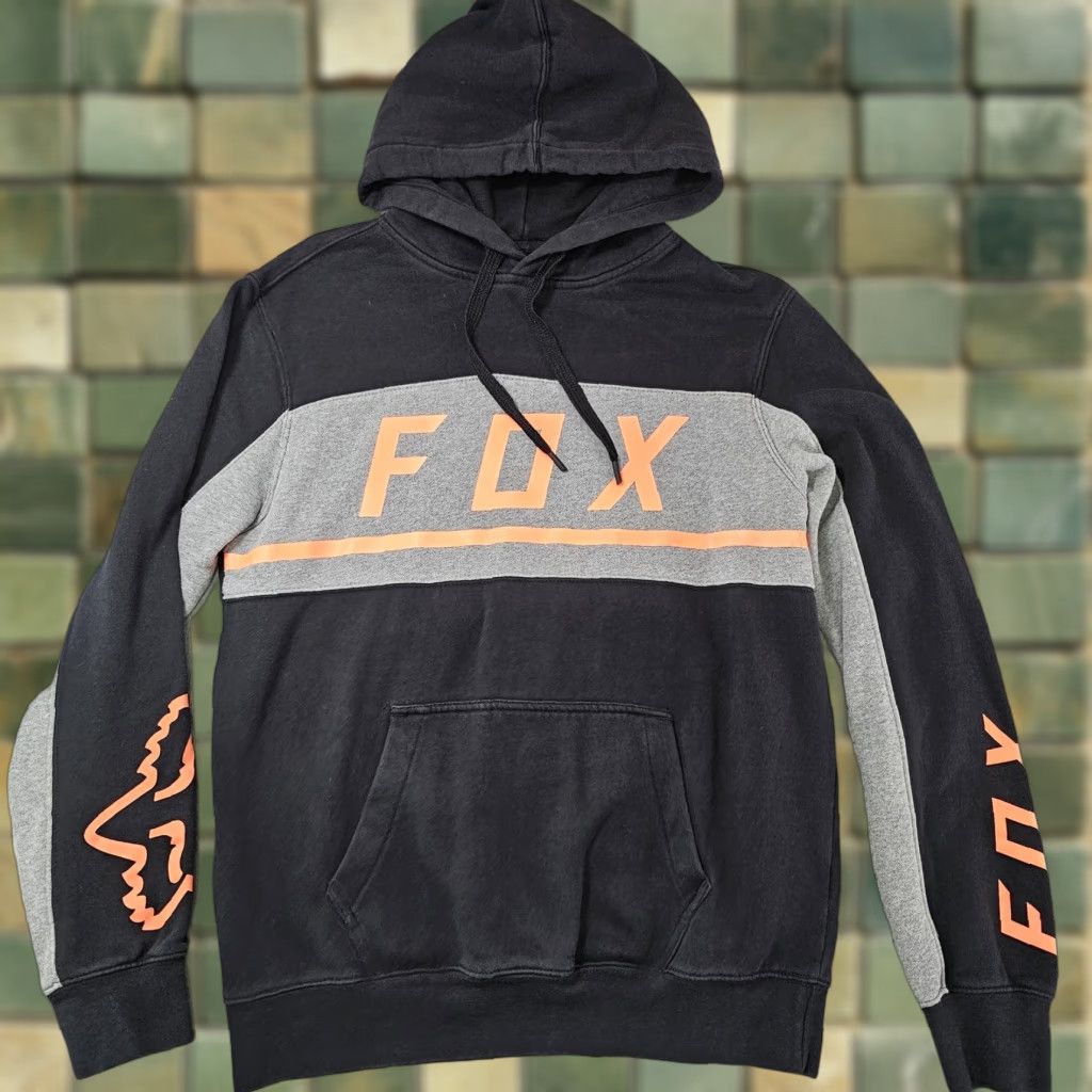 Fox Racing Fox Hoodie Mens M Black Fleece Pullover Graphic Logo Sweatshirt Size US M / EU 48-50 / 2 - 1 Thumbnail