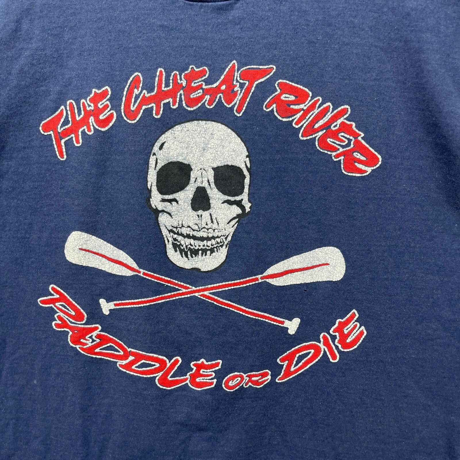 Fruit Of The Loom Vintage '90s Skull Biker Style Sun Faded T-Shirt Large Size US L / EU 52-54 / 3 - 3 Thumbnail