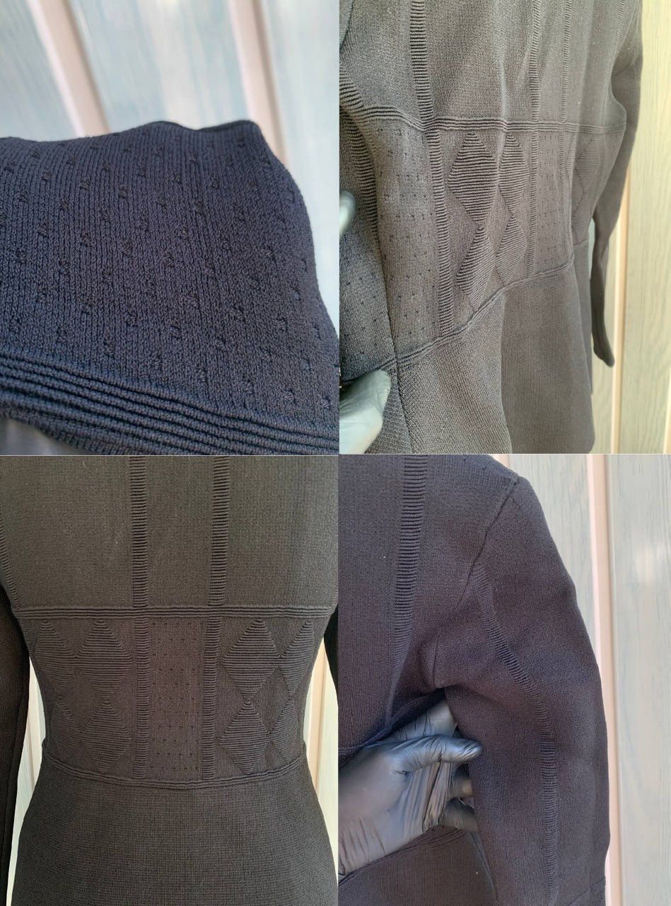 Designer × Scanlan Theodore Scanlan Theodore Black Crepe Knit Viscose & Polyamide Jacket Size S / US 4 / IT 40 - 22 Thumbnail