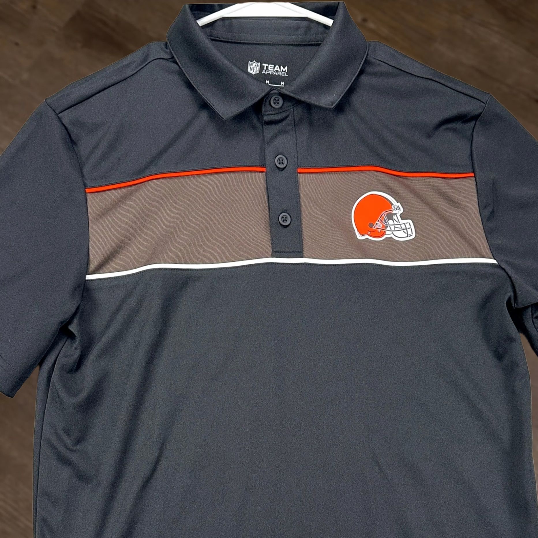 NFL Cleveland Browns NFL Polo Shirt Adult Medium Black Football Athletic Rugby Mens Size US M / EU 48-50 / 2 - 1 Thumbnail