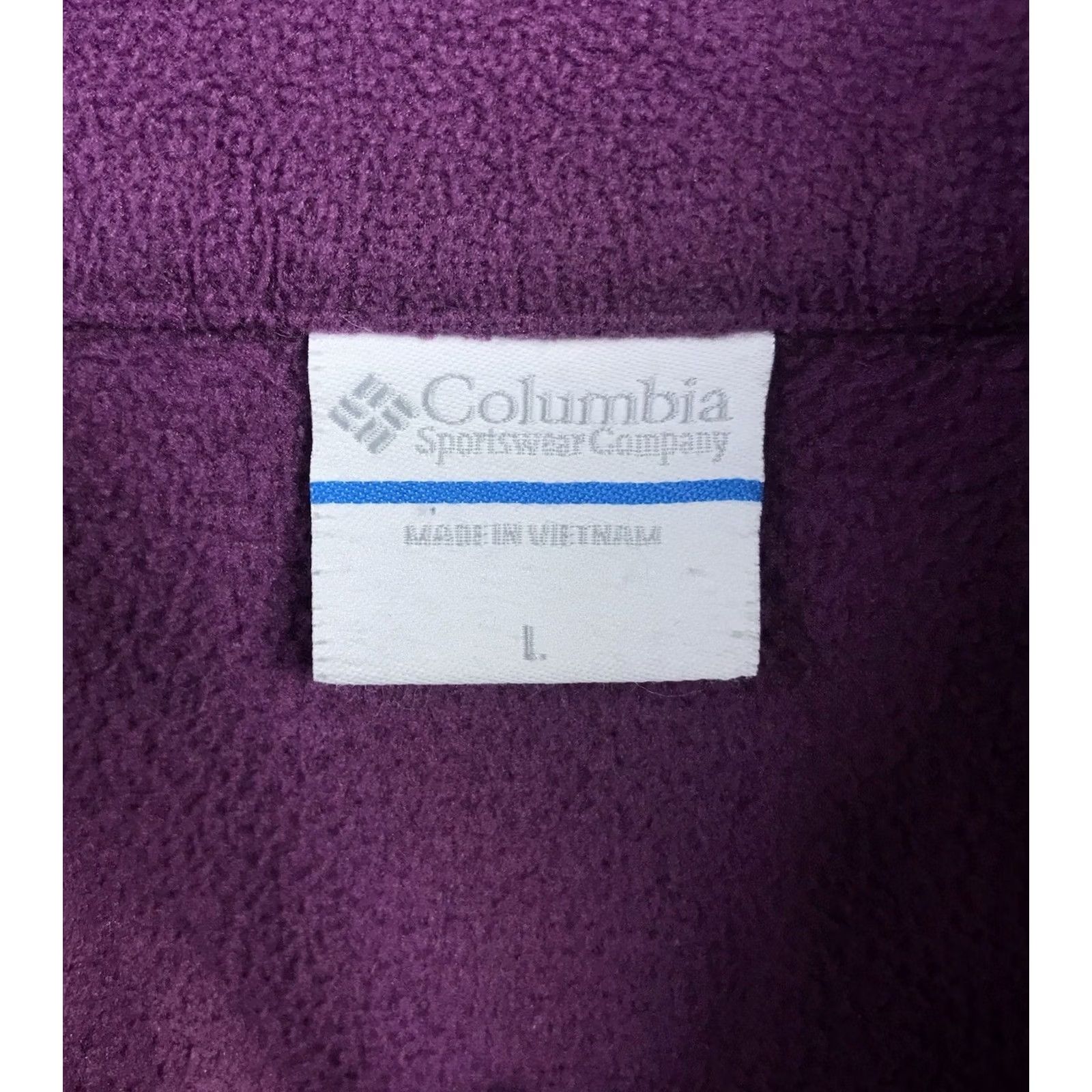 Vintage Columbia Sportswear Womens Purple Fleece Jacket Large Full Zip Embroidered Logo Size L / US 10 / IT 46 - 2 Thumbnail