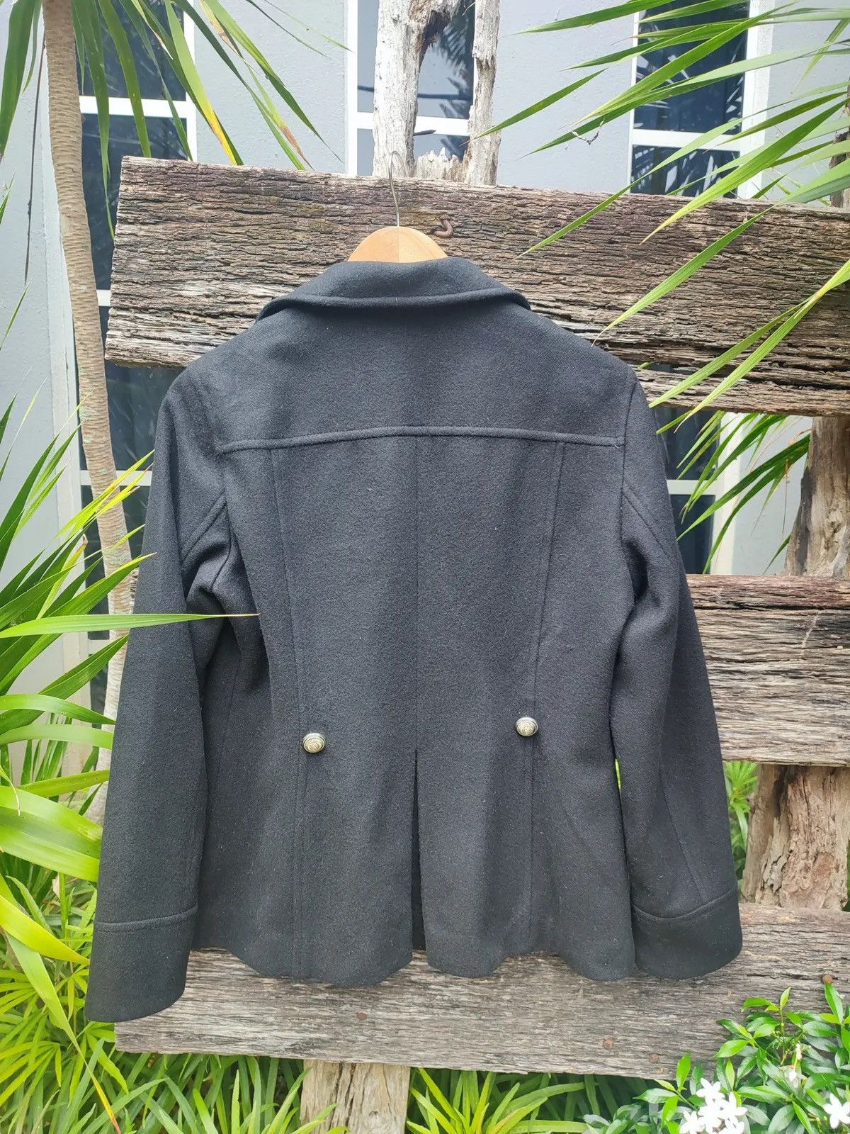 Michel Klein a.v.v Michel Klein Paris Wool Pea Coat (Vintage, Size 36R) Size M / US 6-8 / IT 42-44 - 9 Thumbnail