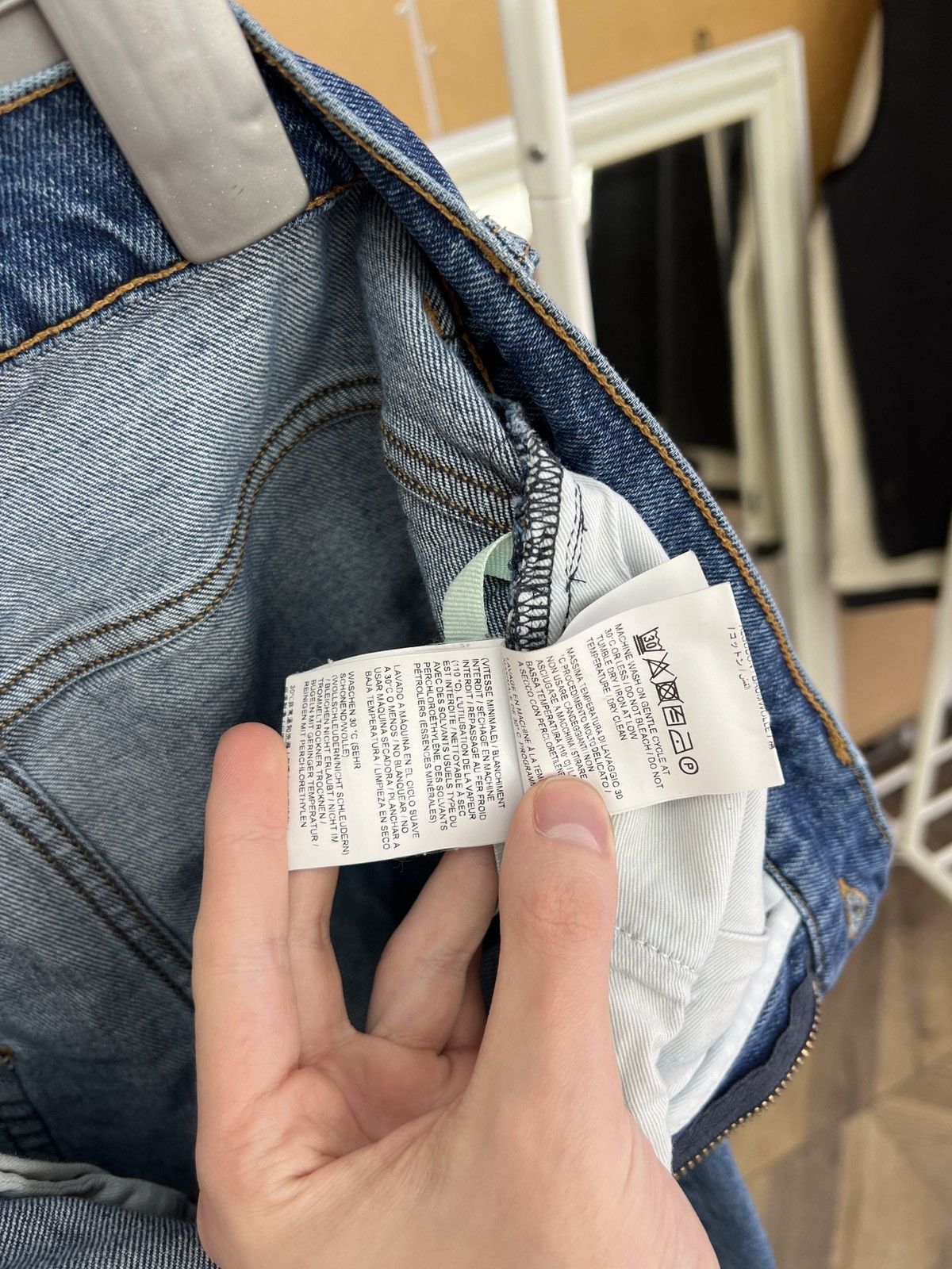 Off-White Vintage Off-White Denim Label Blue Women’s Jeans Size 30" / US 8 / IT 44 - 14 Thumbnail