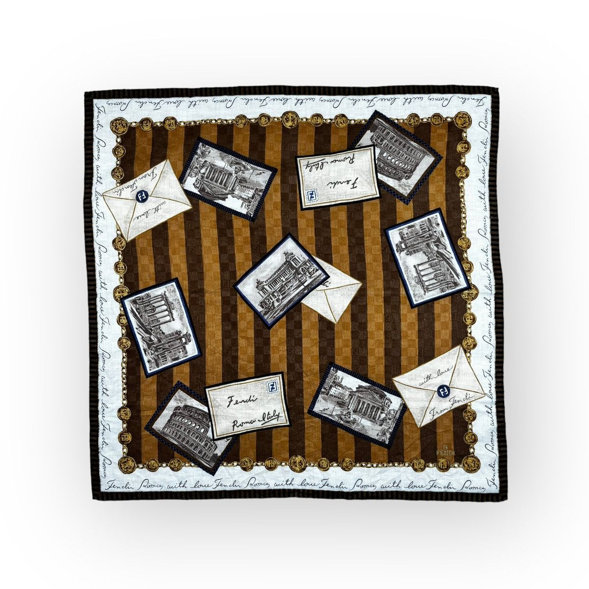 Fendi Fendi Handkerchief Neckerchief Bandana Pocketsquare Size ONE SIZE - 2 Thumbnail