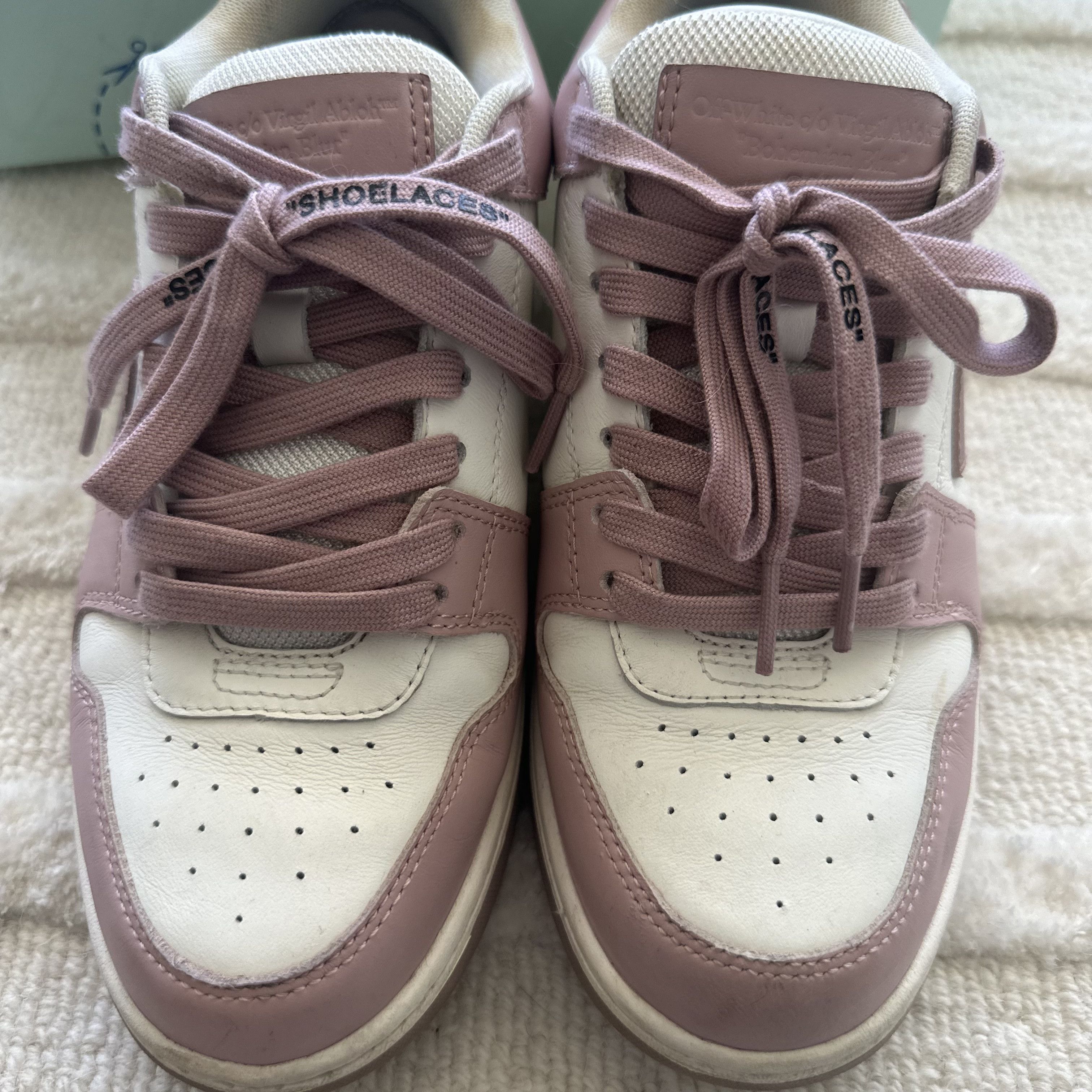 Off-White Off White Out Of Office OOO Sneakers in White Nude Size US 7 / IT 37 - 3 Thumbnail