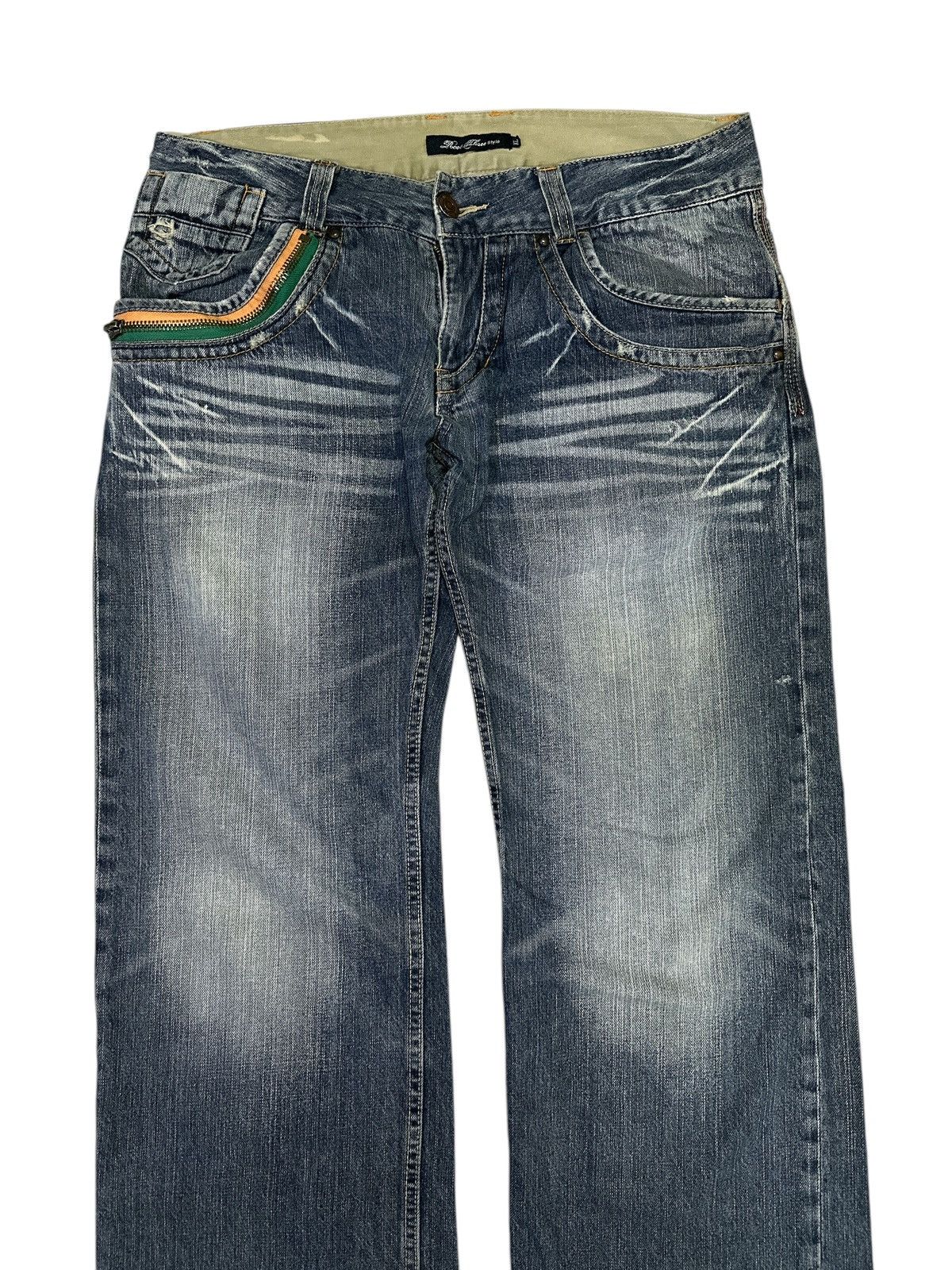 Kapital Root Three Style Double Pocket Blue WashFaded . Size US 34 / EU 50 - 3 Thumbnail