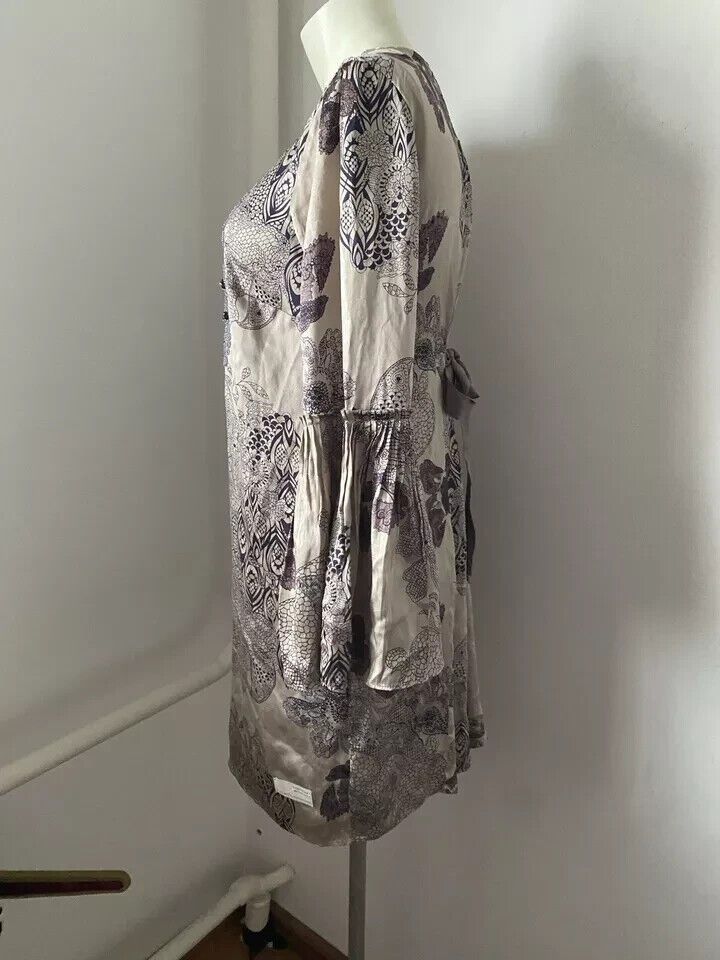 Vintage Odd Molly Satin Dress Beige Beaded Size 1(S/M) Sk2421 Size M / US 6-8 / IT 42-44 - 4 Thumbnail