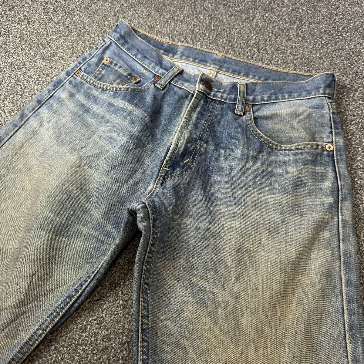 Engineered Garments × Levi's Vintage y2k Levis 506 Thrashed Distressed Dirty Washed Denim Size US 31 - 3 Thumbnail