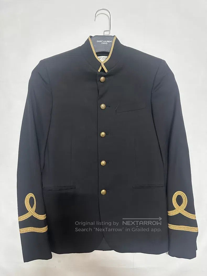 Saint Laurent Paris Saint Laurent Paris Jacket with Black Gold Thread Embroide Size US XS / EU 42 / 0 - 1 Thumbnail