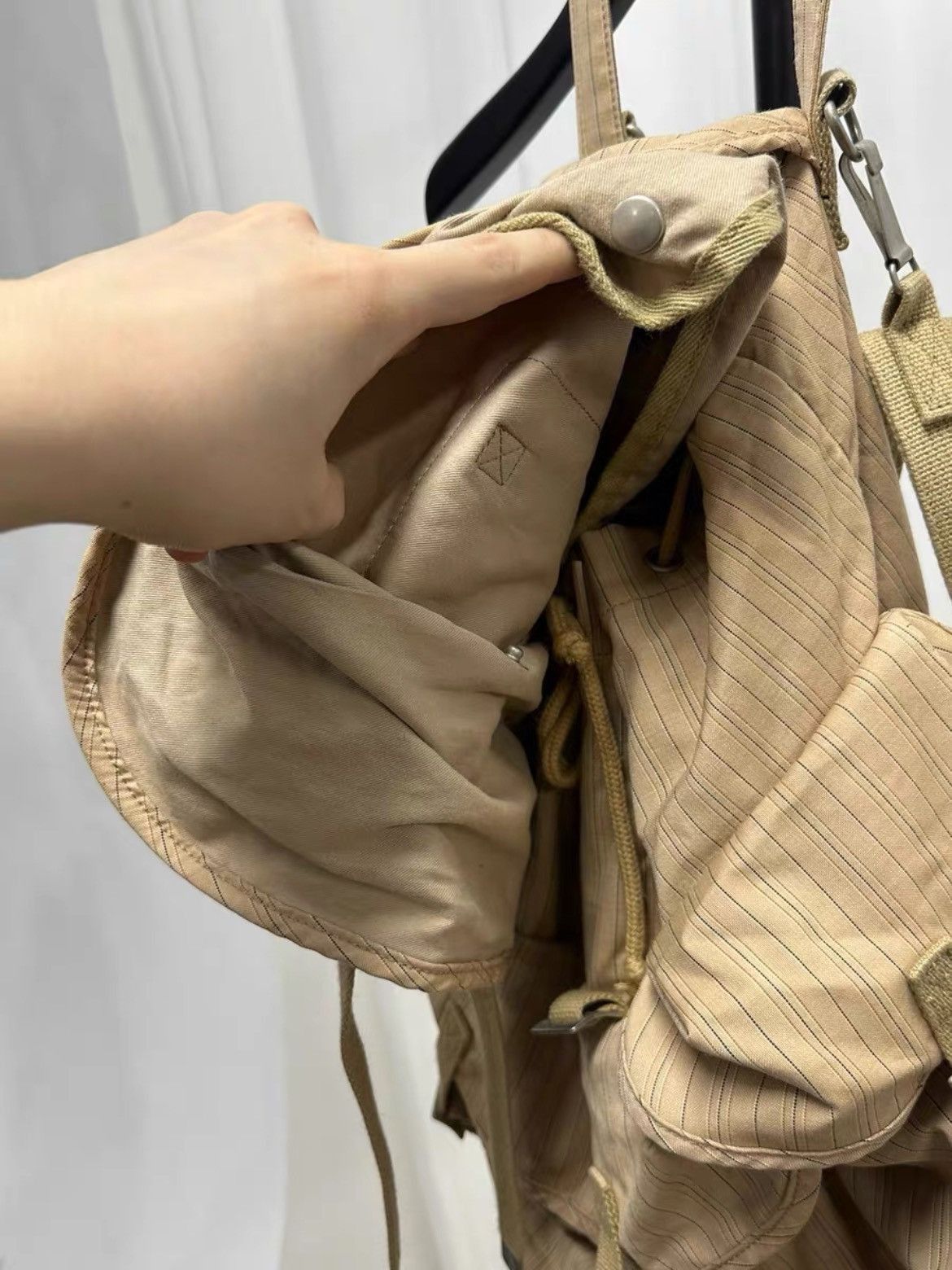 Junya Watanabe Junya Watanabe Wool Stripe Backpack-2507 Size ONE SIZE - 4 Thumbnail