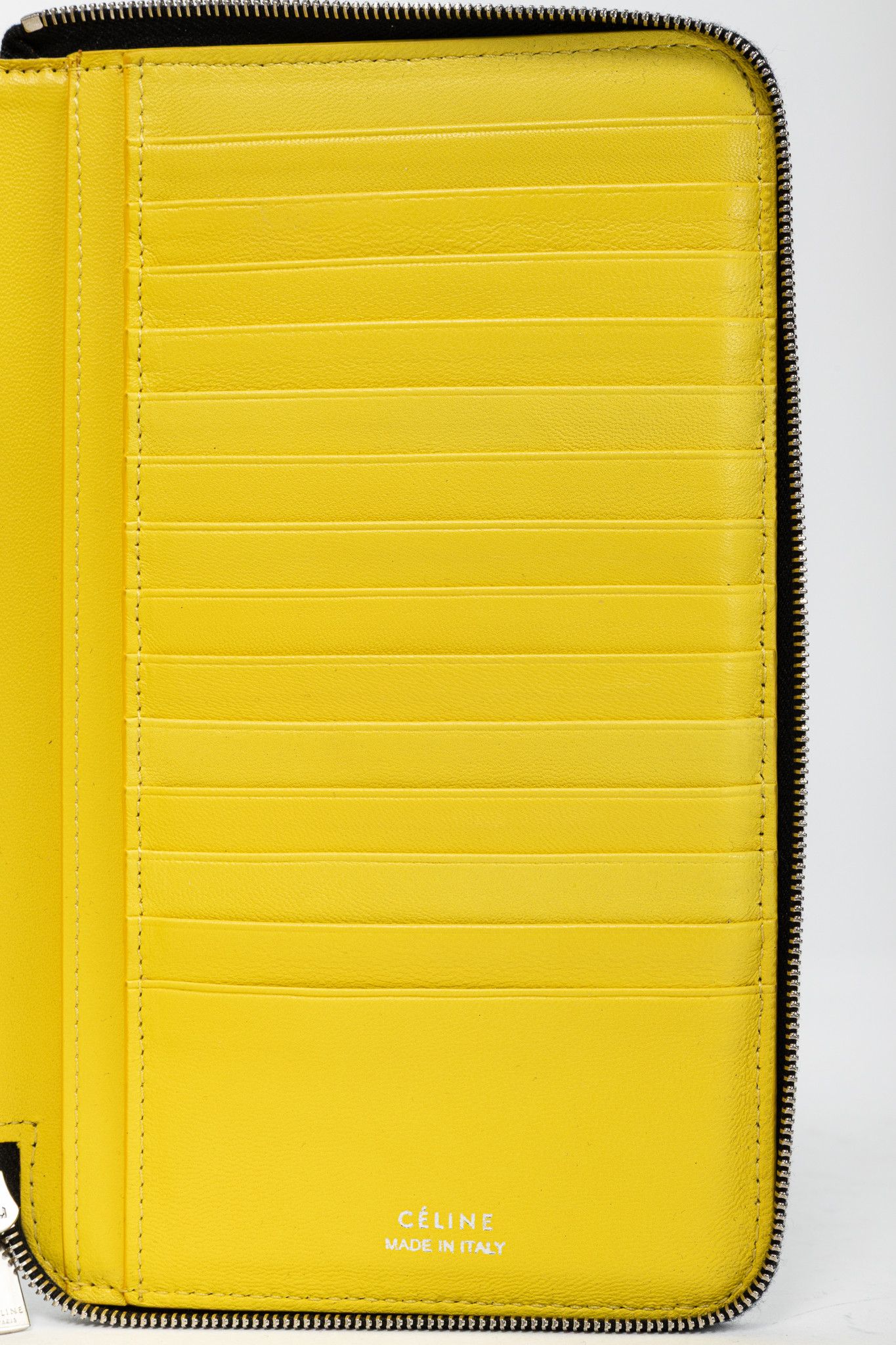 Celine Celine Leather Yellow-Interior Zip Around Organizer Wallet Size ONE SIZE - 9 Thumbnail