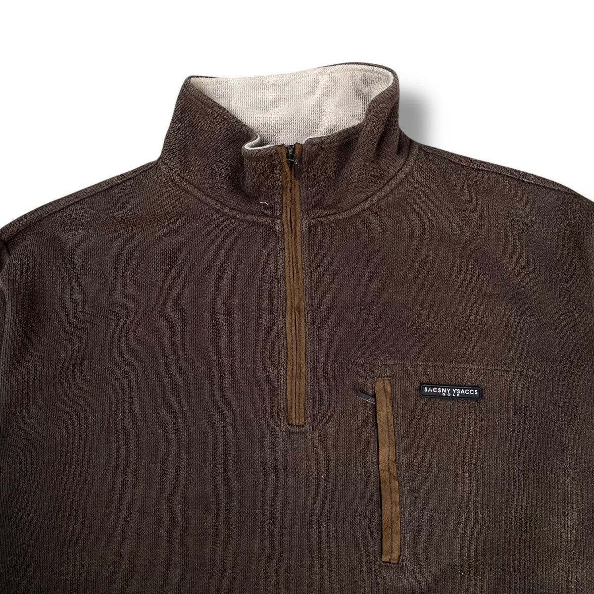 Yohji Yamamoto Vintage 90s Sacsny Y’Saccs Half Zipper Sweater Jacket. #E7 Size US L / EU 52-54 / 3 - 4 Thumbnail