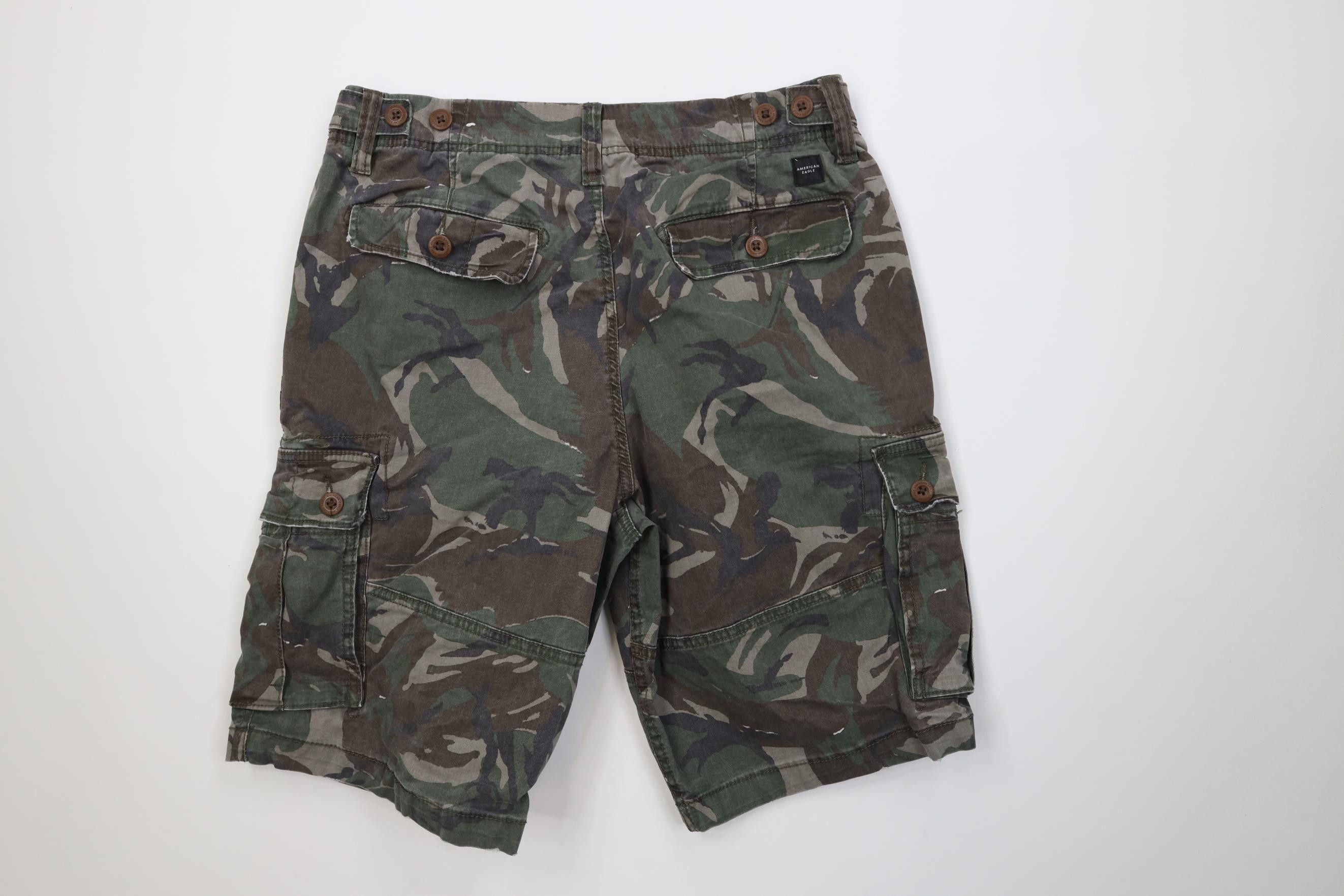American Eagle Outfitters Vintage Y2K American Eagle Outfitters Heavy Cargo Shorts Size US 33 - 8 Thumbnail