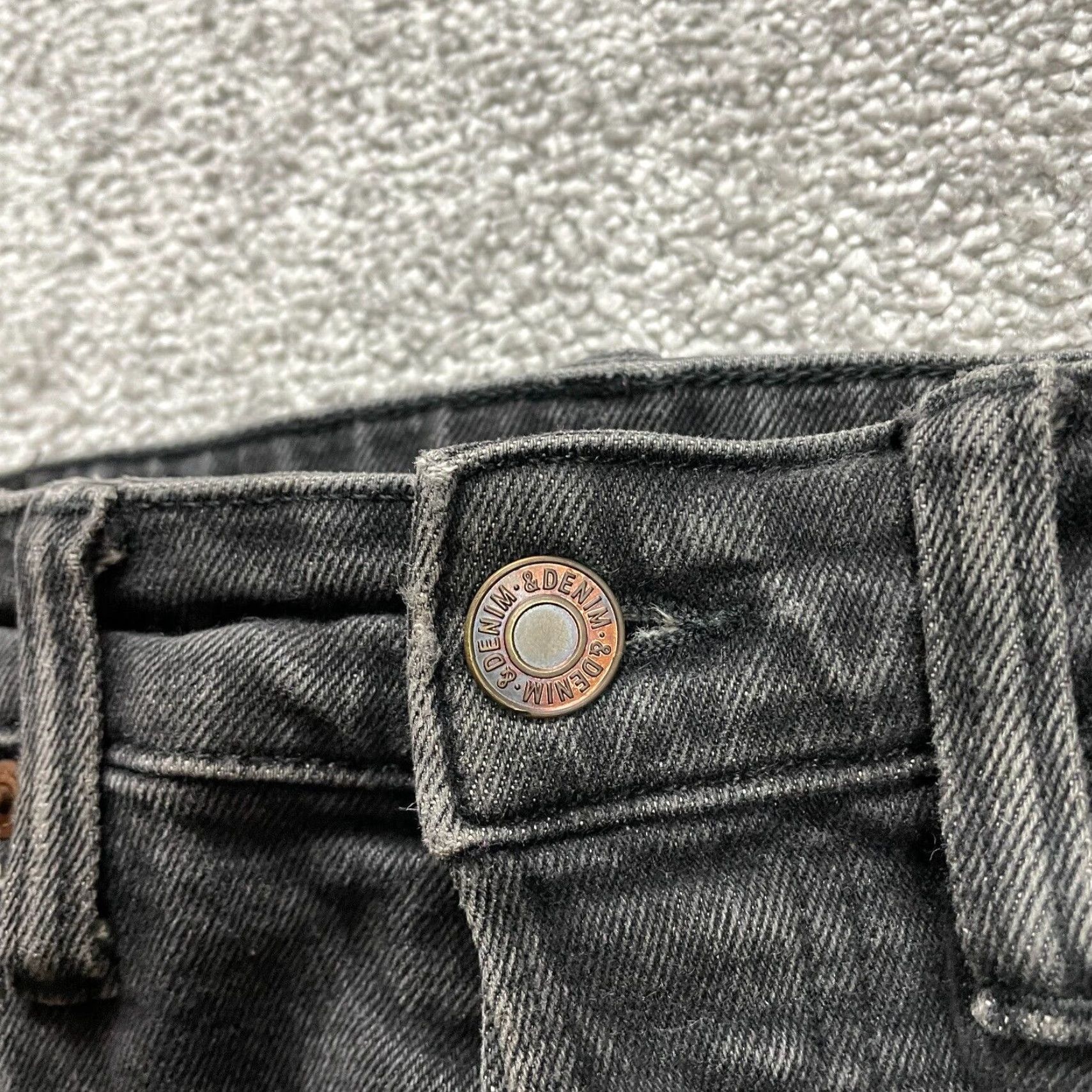 Denime & Denim Skinny Jeans Womens 30x30.5 Black High Rise Button Fly Casual Size 30" / US 8 / IT 44 - 3 Thumbnail