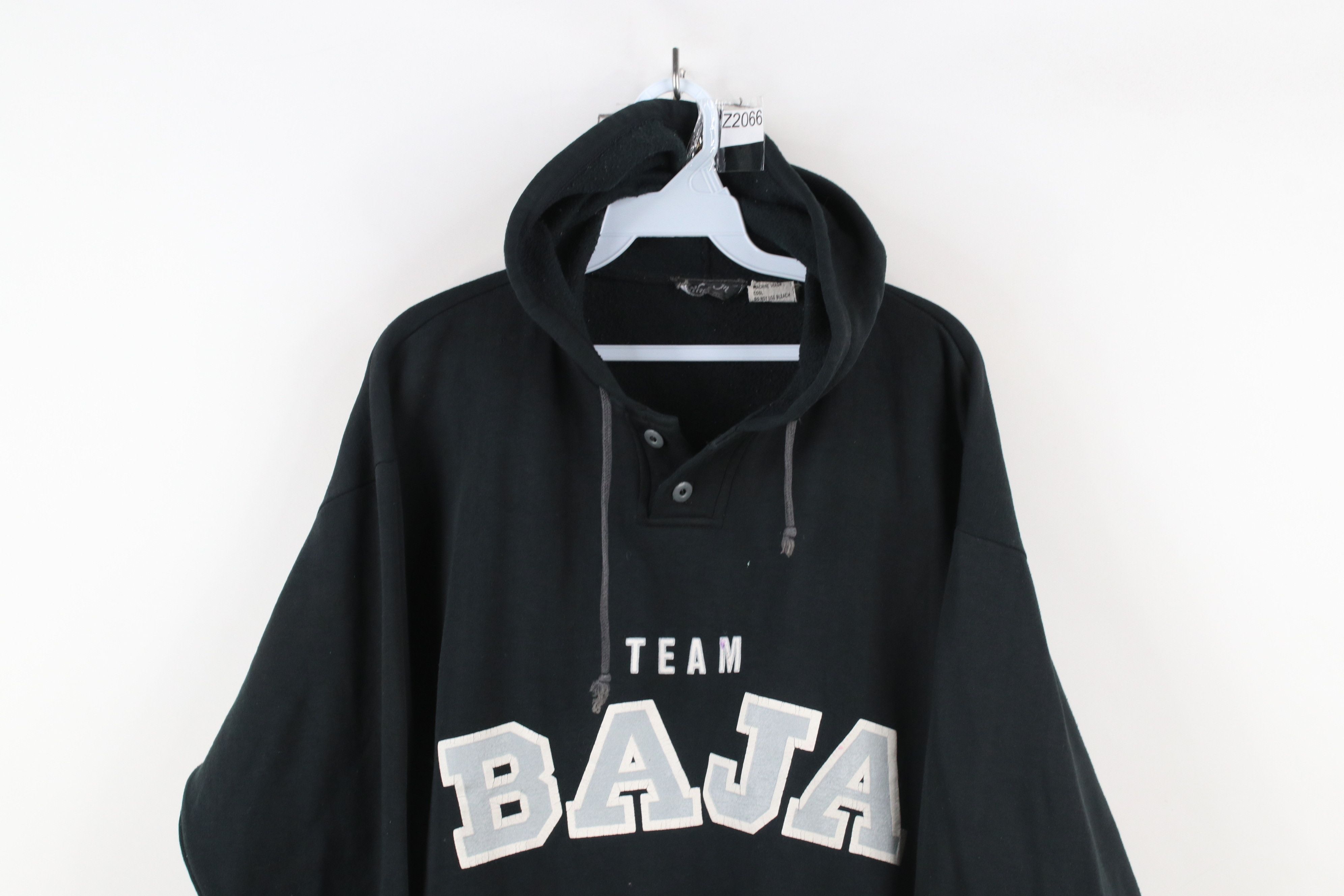 Vintage Vintage 90s Streetwear Team Baja Boats Racing Hoodie Black Size L / US 10 / IT 46 - 2 Thumbnail