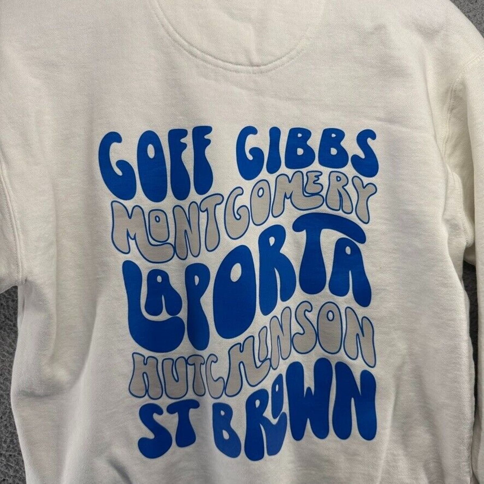 Comfort Colors Detroit Sweatshirt Womens Medium White Blue Graphic Crewneck Size M / US 6-8 / IT 42-44 - 9 Thumbnail