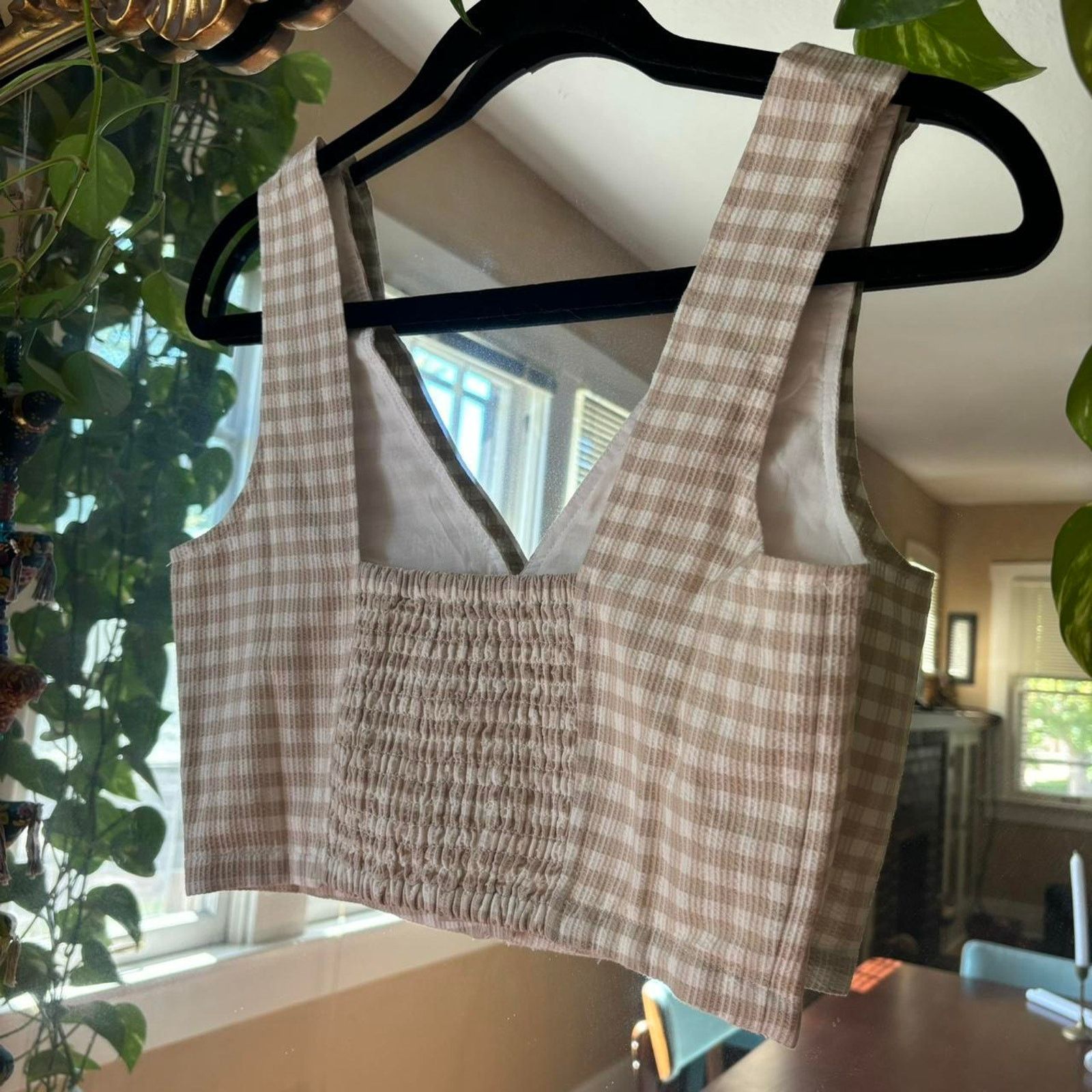 Madewell NWT Madewell Gingham Button Vest Corset Style Crop Top 00 Size XXS / US 00 / IT 34 - 5 Thumbnail