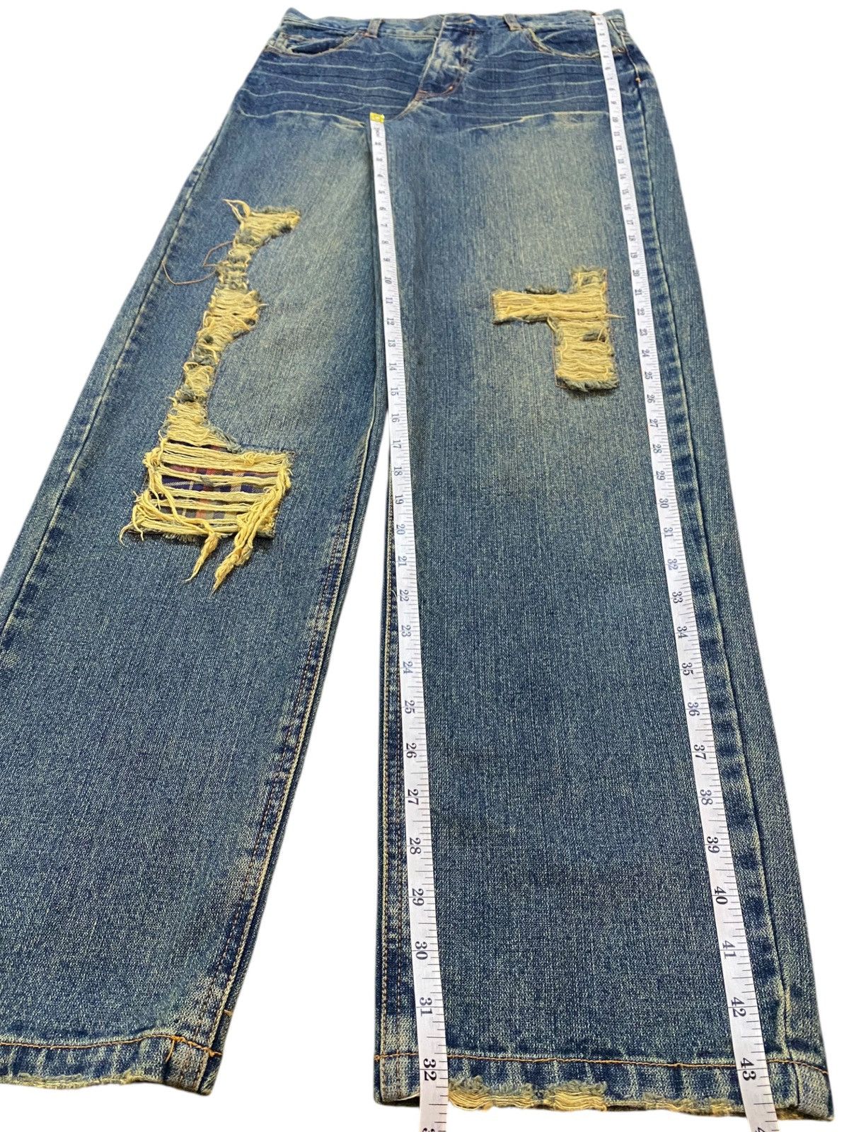 Japanese Brand Vintage Japanese Brands Mud Wash Distressed Denim Jeans Size US 31 - 15 Thumbnail